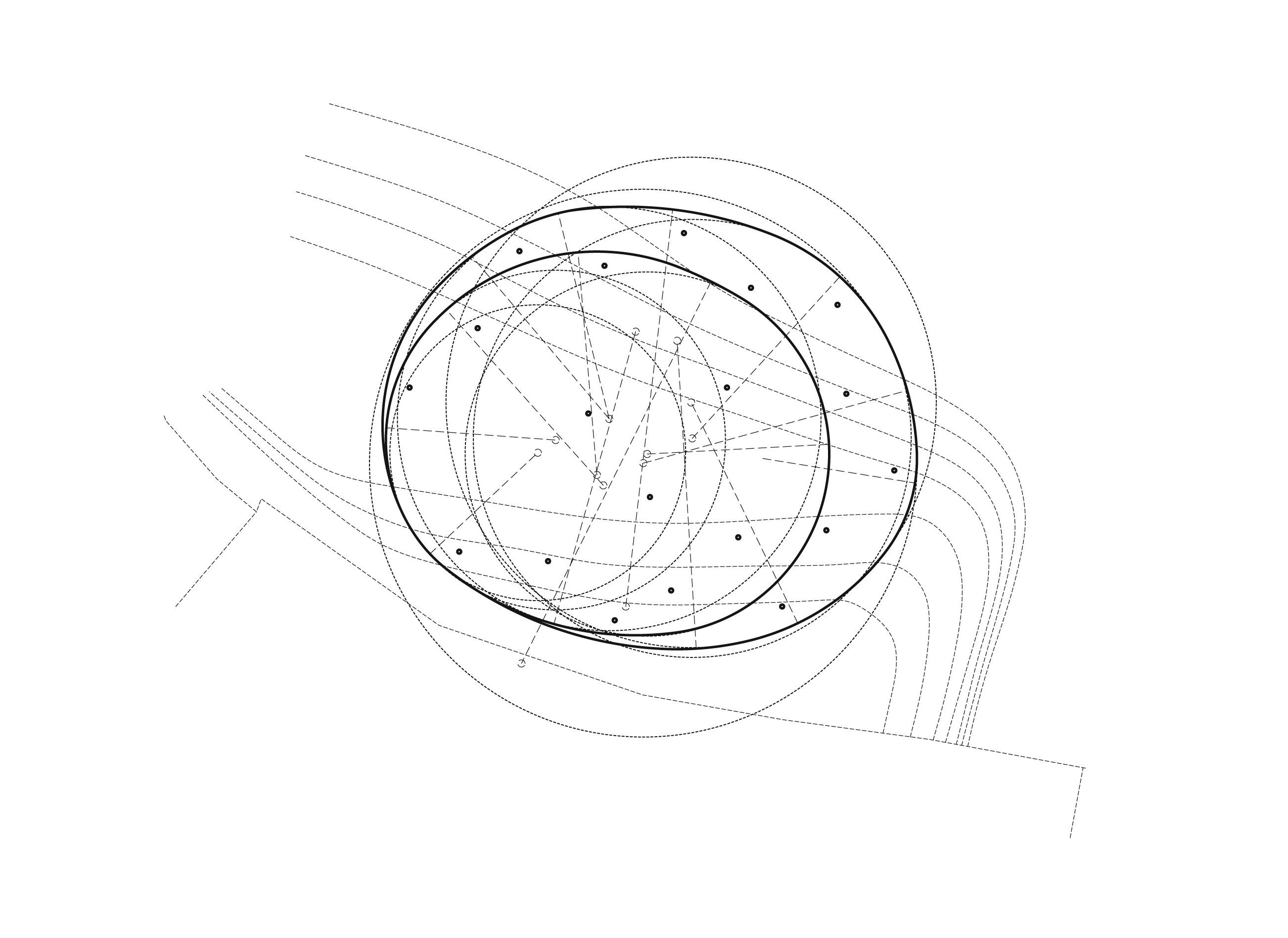 Kazuyo Sejima, Gazebo Pavilion, Inujima, 2008. Digitally re-drawn vector plans