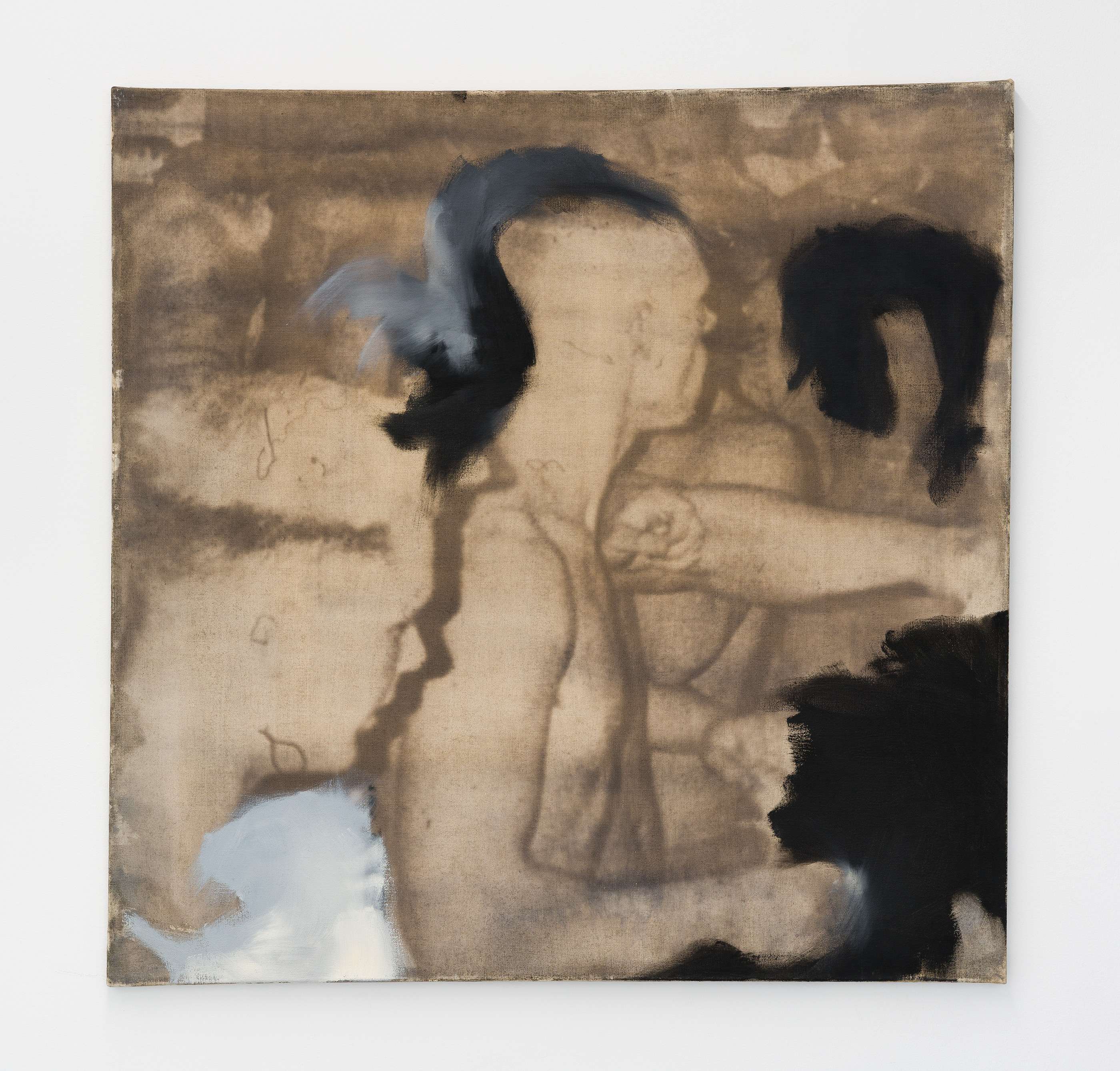 Untitled (P007), 1987, photo emulsion and oil on canvas, 37 3/8 x 37 3/8 in. (95 x 95 cm.) 