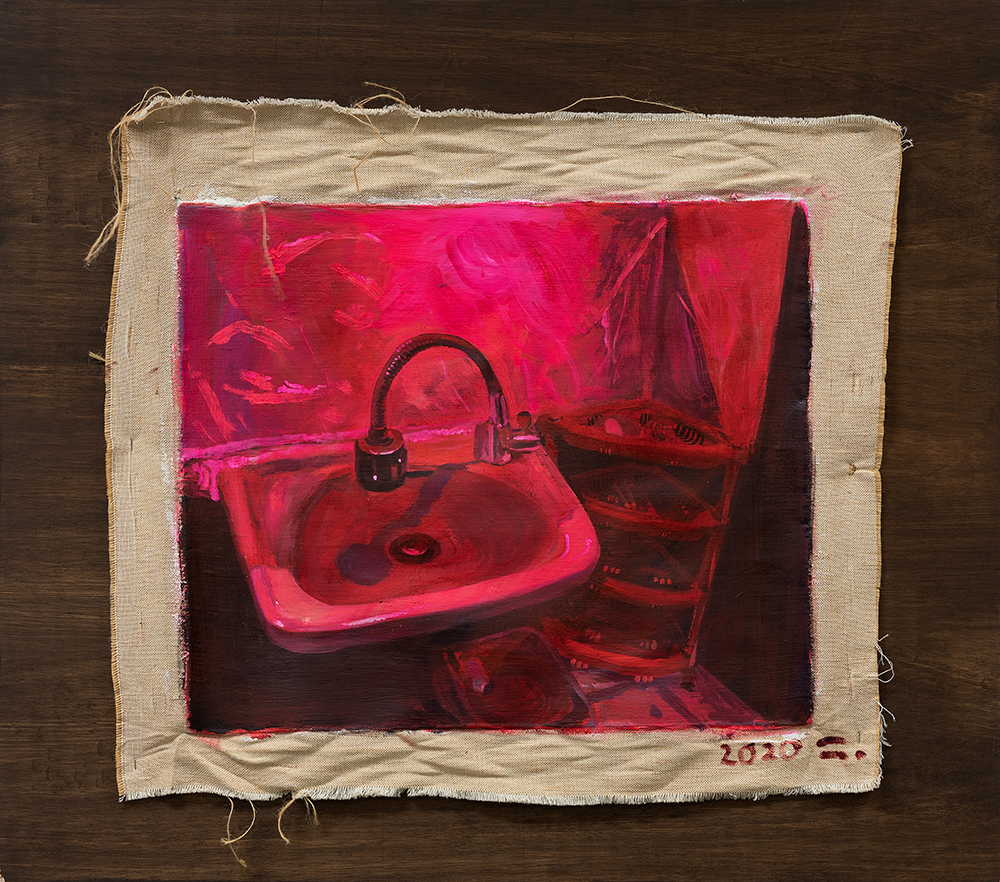 Red rest, 2020, oil on cotton, 75*85(cm)