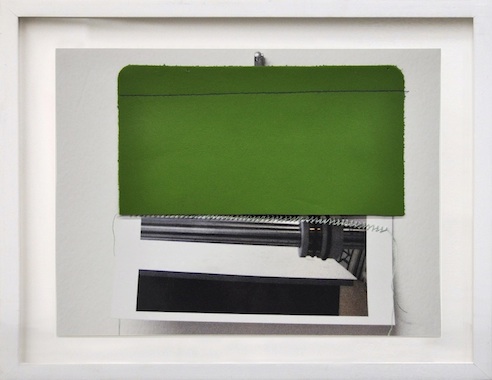 “Cold Mount Roller”, 10 x 12.5 inches, Photograph, leather, thread