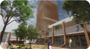 exterior courtyard • from south