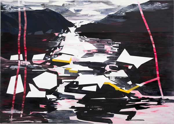 'Untitled', acrylic on board 60x84", 152x213cm 