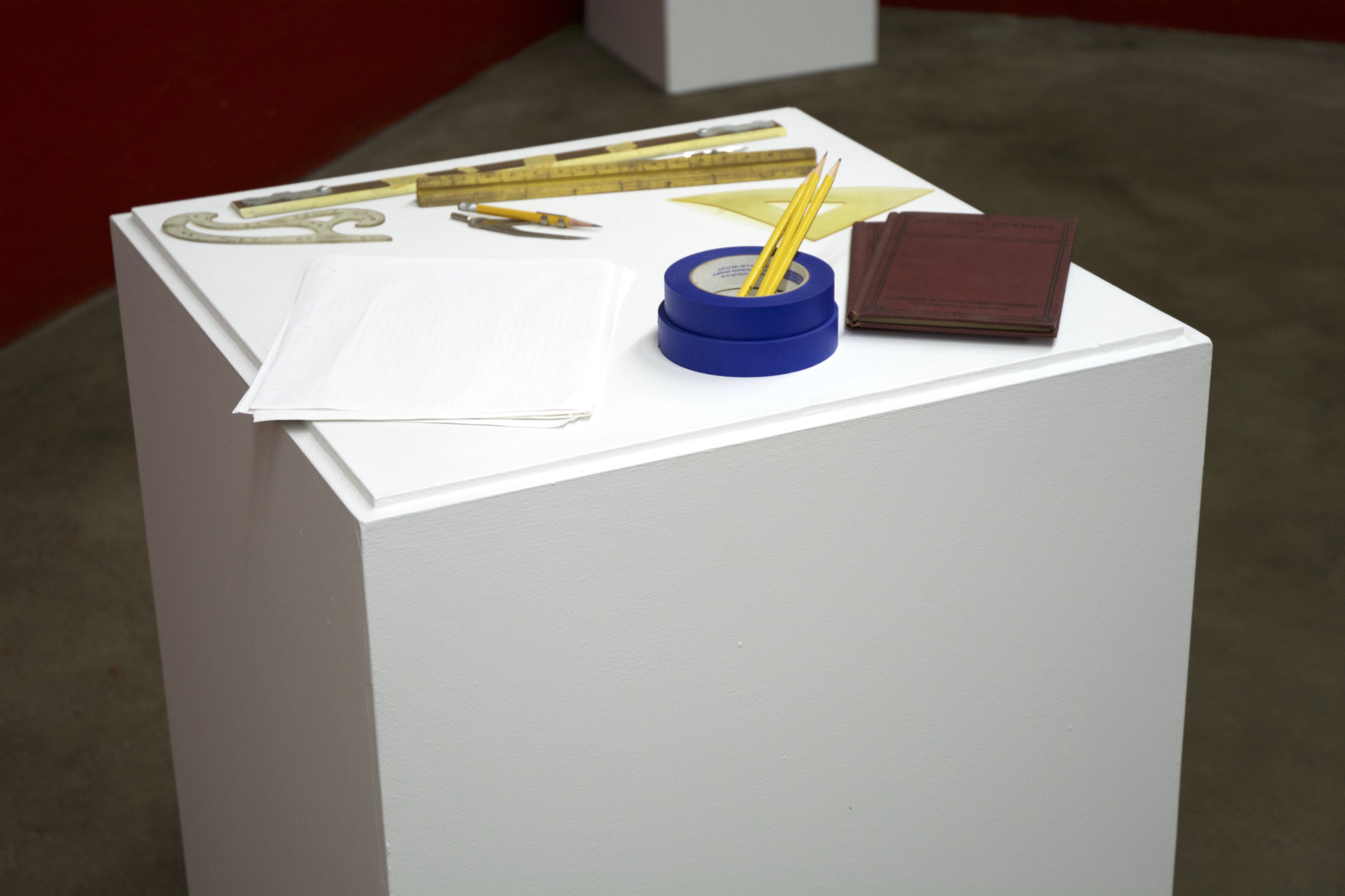 Drawing station, with materials donated from the estate of Charles Vitous