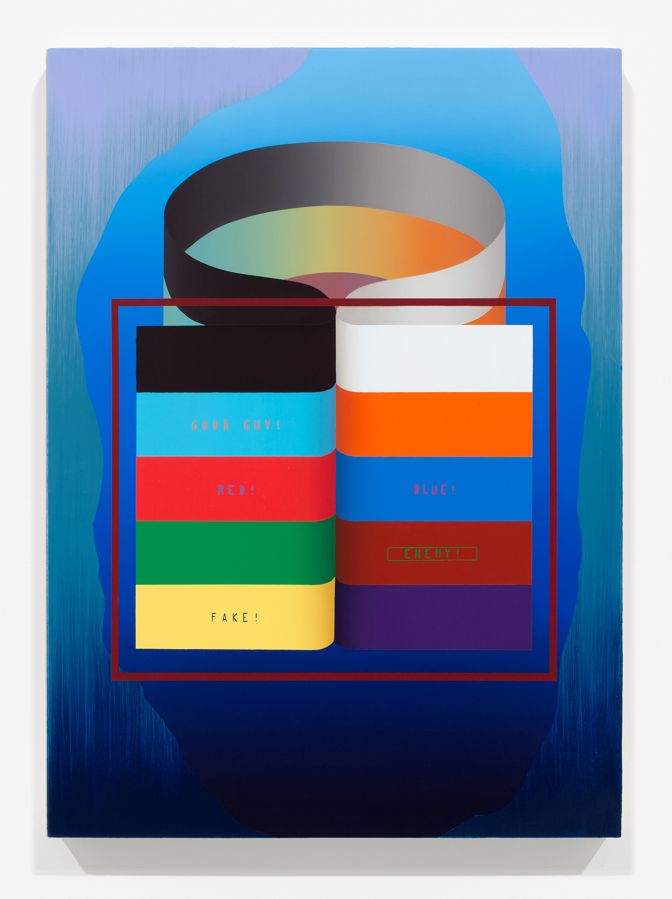 Interface. 2021. Oil and acrylic on canvas, 23" x 18" (58 x 46 cm)