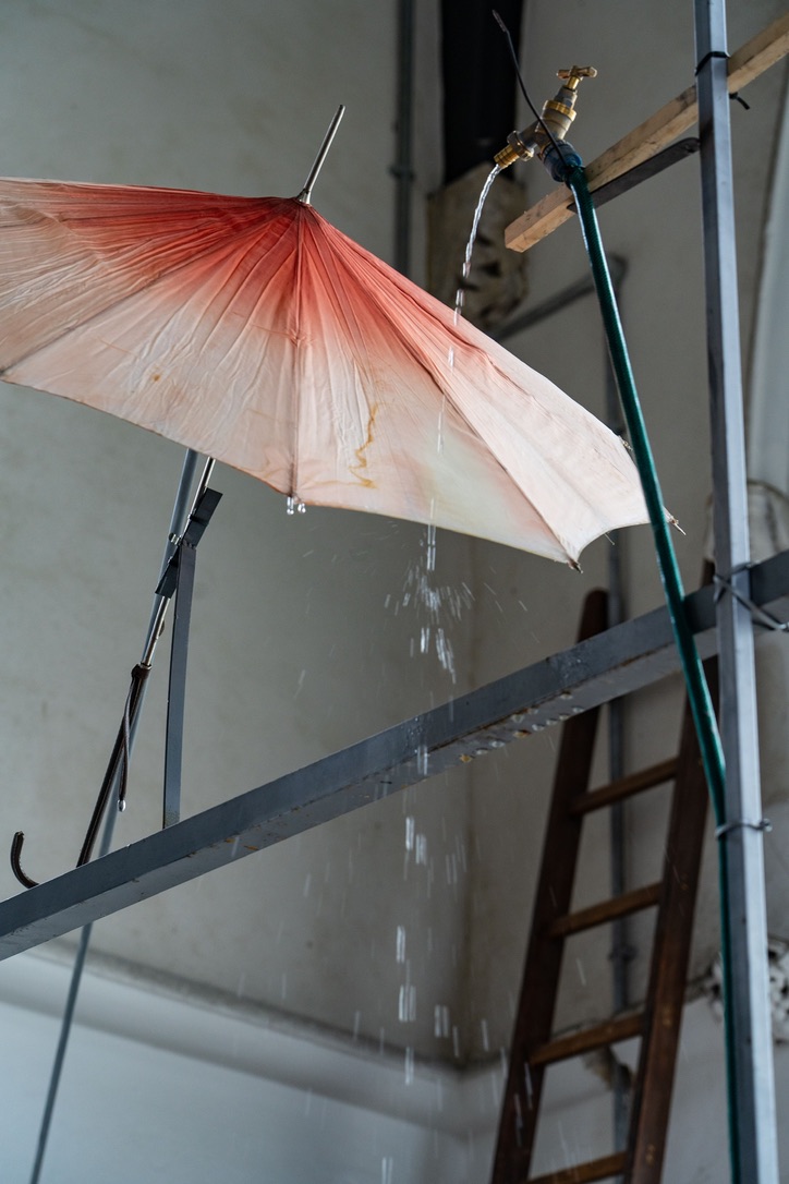 Water me gently, or not (2021) Installation and set for live performance showing at Goldsmiths Degree Show 2021