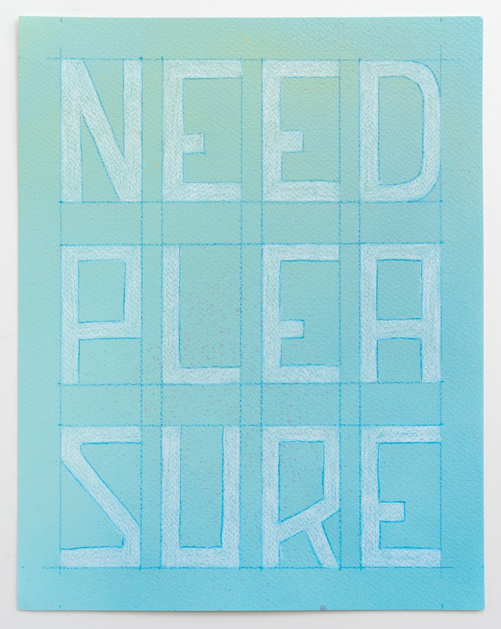 Wants Versus Desire (Need Pleasure) Enamel, colored pencil, watercolor paper 11 x 14 inches 2017