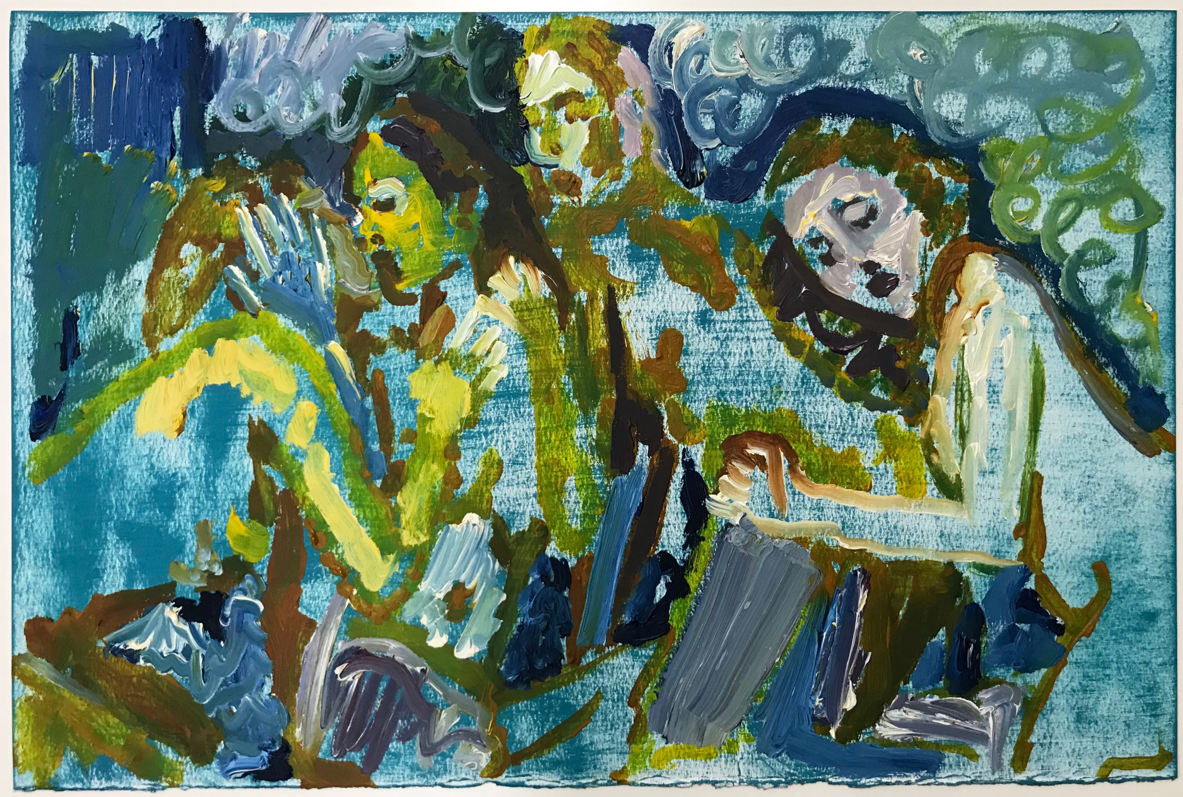 Study for Wet Dream, 2018Oil on paper12 x 18 in.30.5 x 46 cm