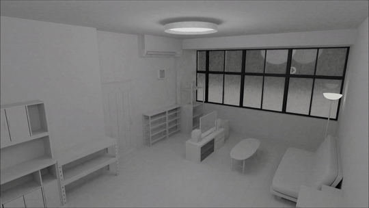  ↑　2022_ Bathroom, Living room, Corridor, Bedroom