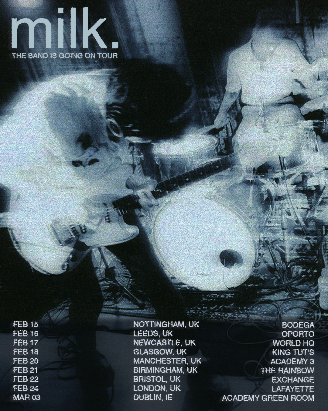EUROPE HEADLINE TOUR POSTER FOR MILK.