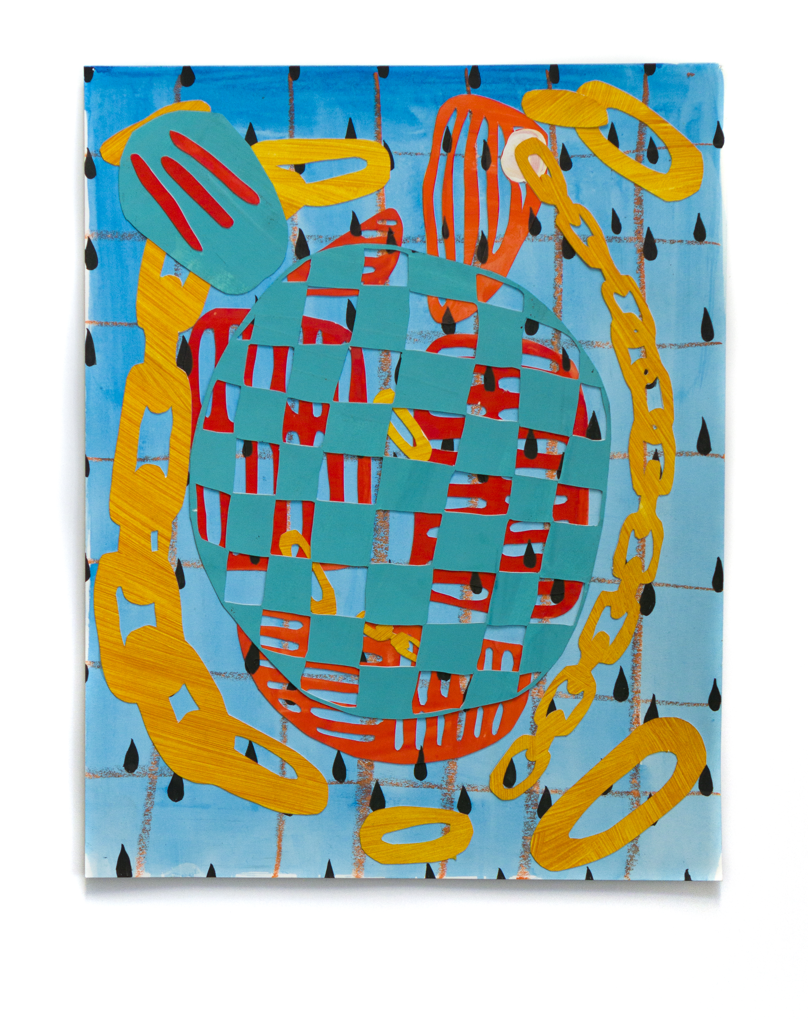 Party Time, 11" X 14", mixed media on paper, 2020