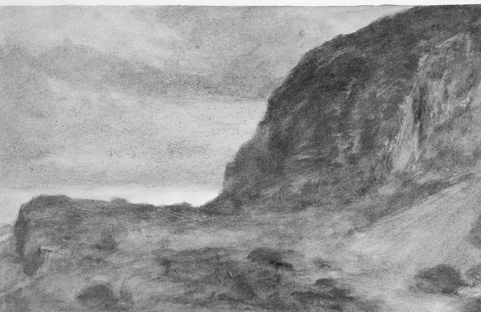 Vallon, soirgouache on paper16,5 x 25 cm, 2019