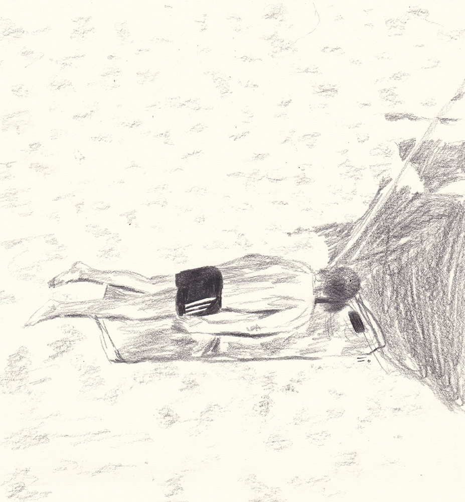 잠들어 버린 나, 2018, pencil on paper, 17.6*17(cm)