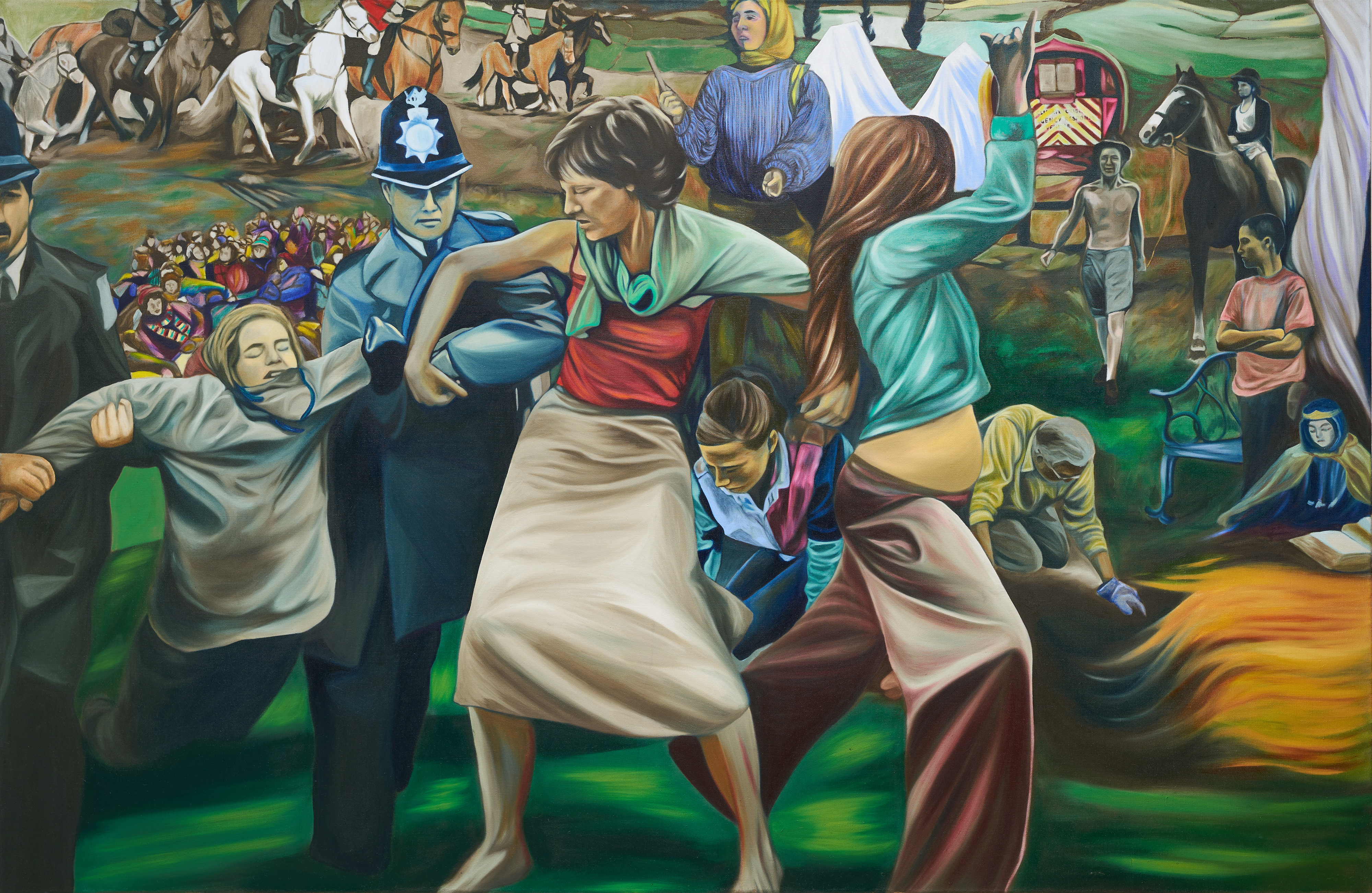 'Champion of the World', 2021. Oil on linen, 230x150cm