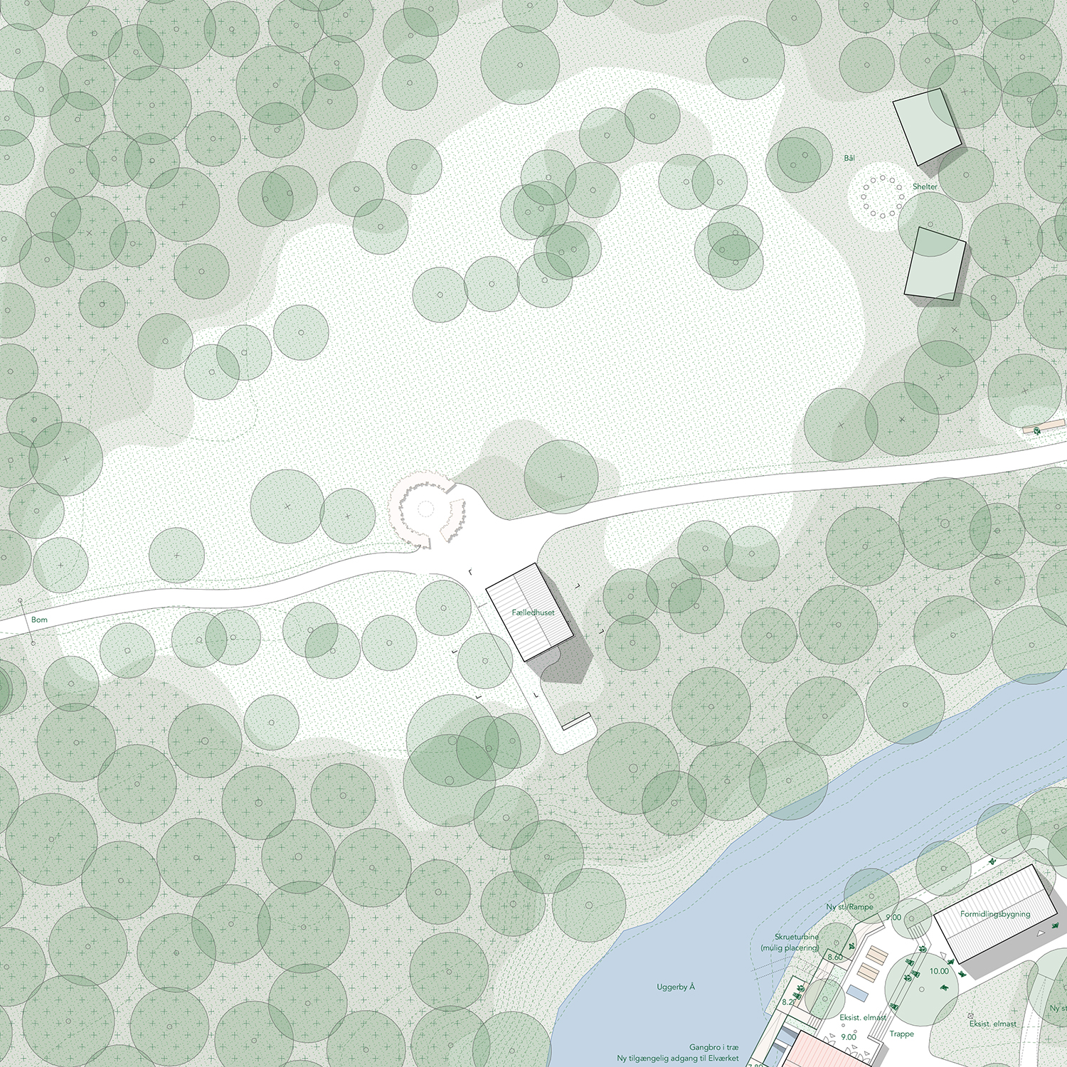 Fælleden, udsnitsplan