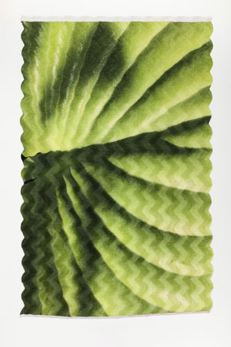 Alice Channer Soft Sediment Deformation, Photosynthesising Body (Diagonal Empress Wu) 2021 Photo: Lucy Dawkins