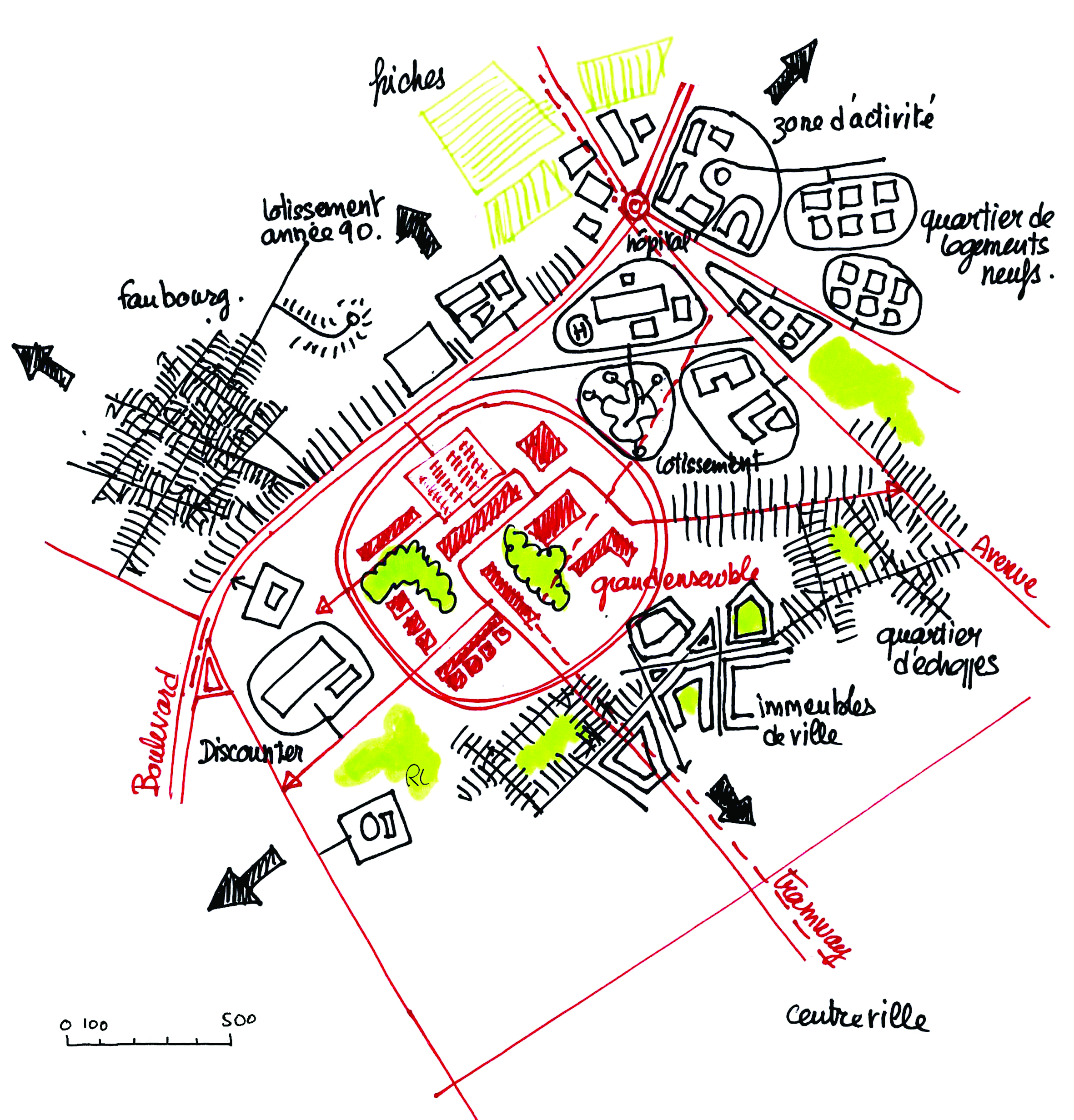 remi lassauvetat architecte urbaniste, schéma d'étude formelle des quartiers de Bordeaux, Ville de Bordeaux, 33