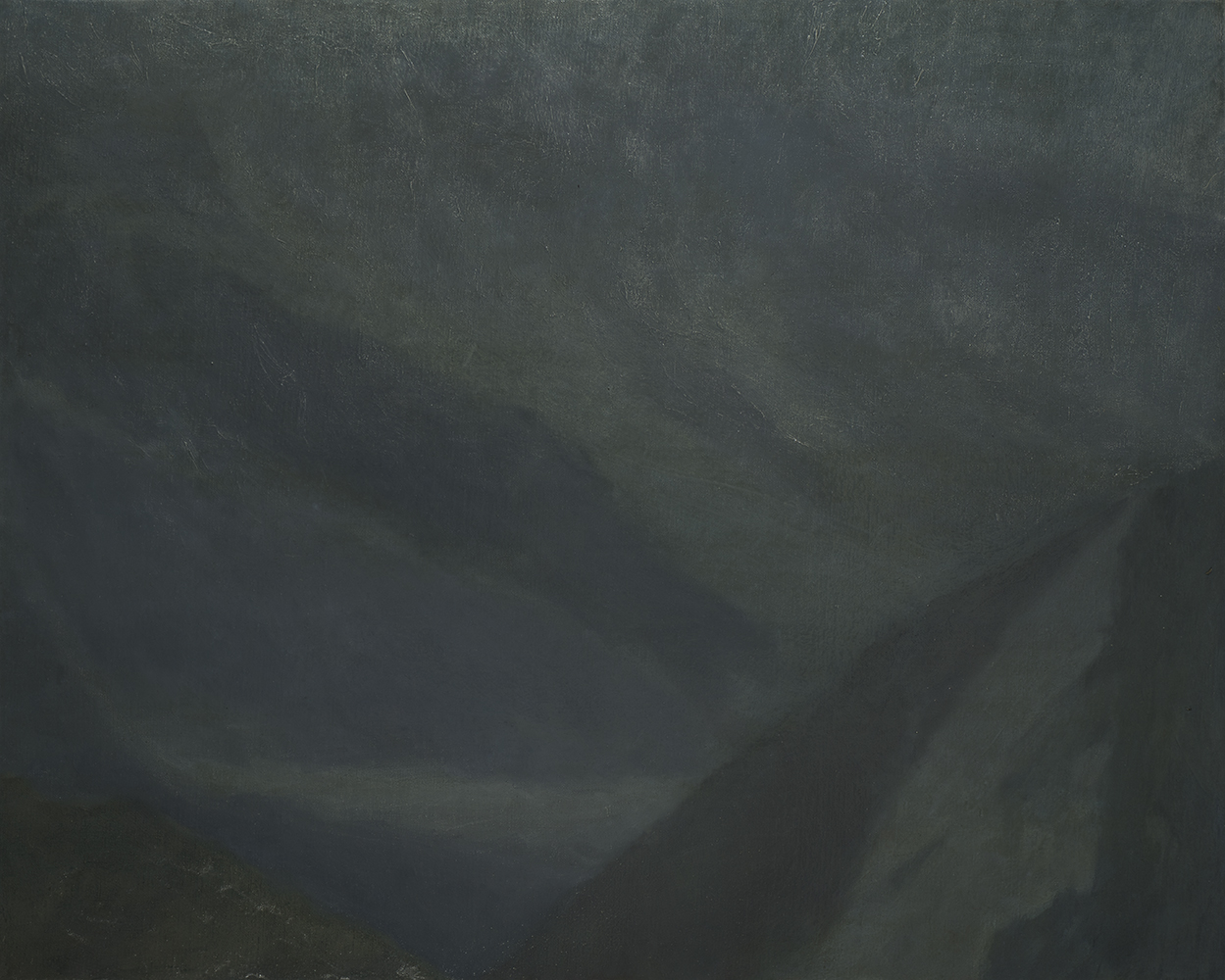 Vallée, espace, soir (II) [Valley, space, evening (II)]oil on canvas65 x 81 cm, 2024