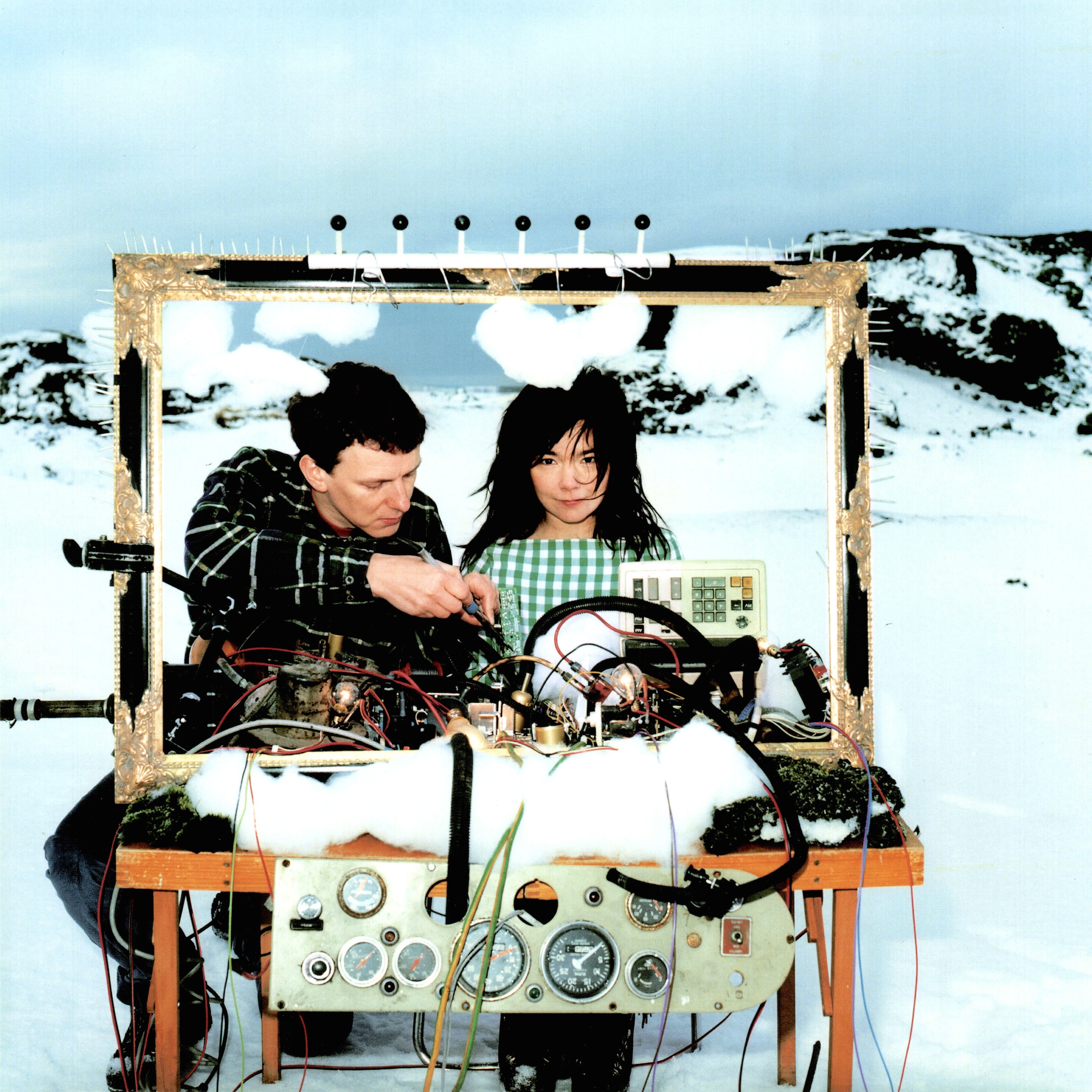 Michel Gondry and Bjork on the set of Bachelorette (1997)