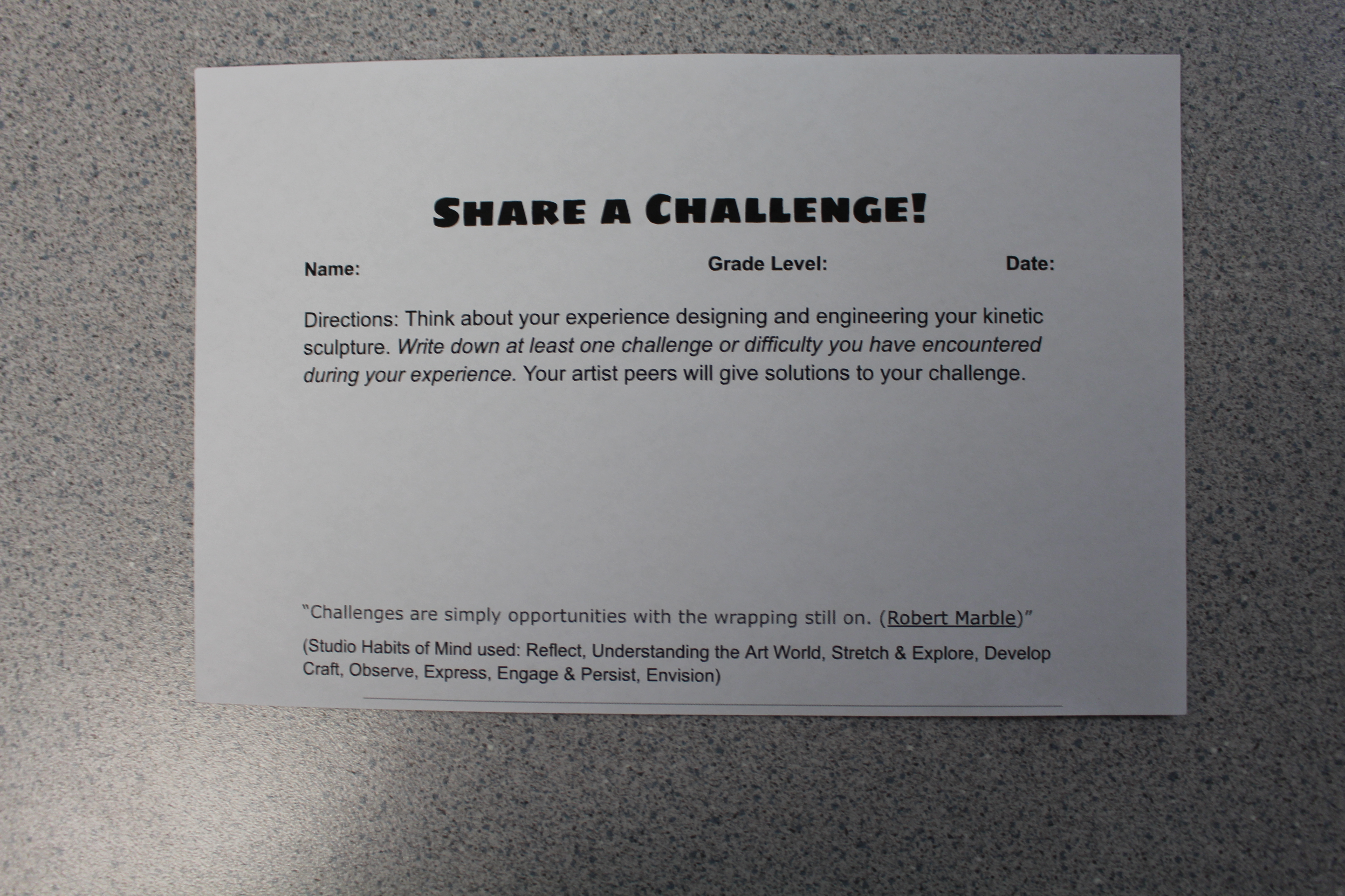 design challenge prompt