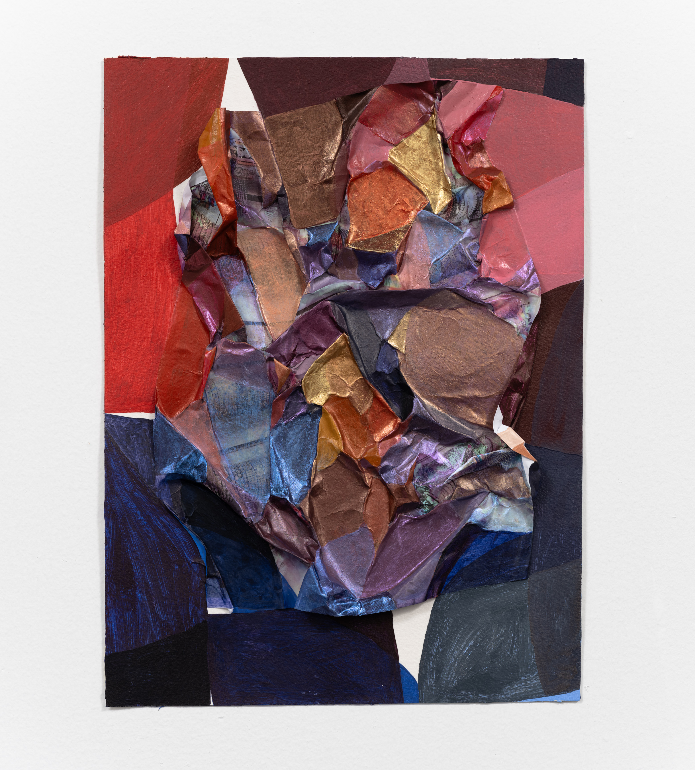 Jackson Heights Jewelers ll, 2023, 12 x 9 in, Acrylic and printed photograph on Arches paper