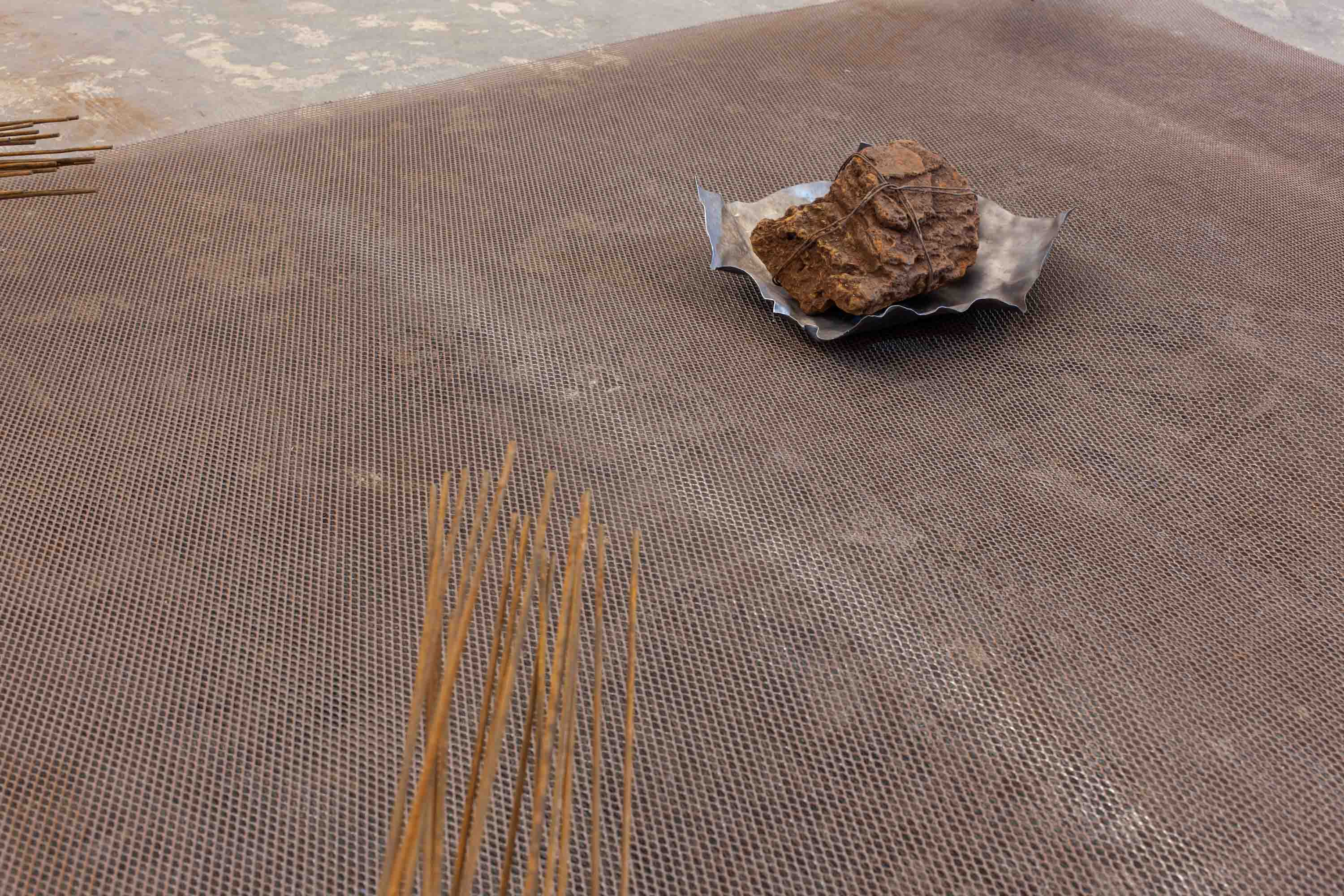 LEVITATION OF A LIVING WEIGHTIron and lead. 20 x 200 x 150 cm. 2020 