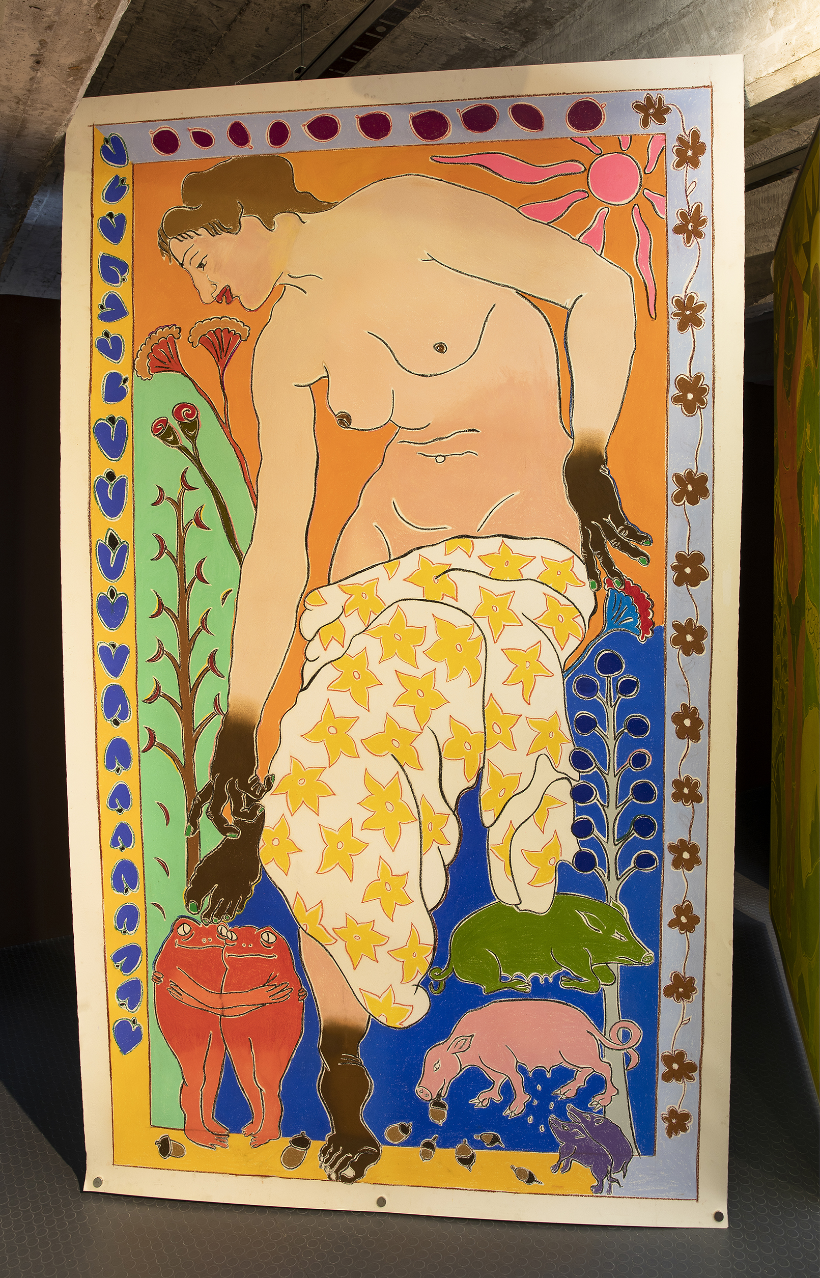 Sin títuloTiza pastel sobre papel239 x 140 cm2025(No disponible)