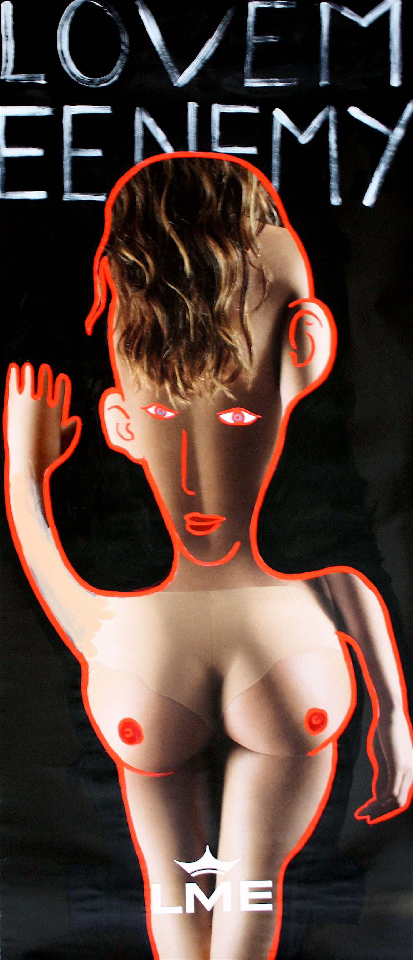 LME, acrylic on poster, 180cm x 85cm