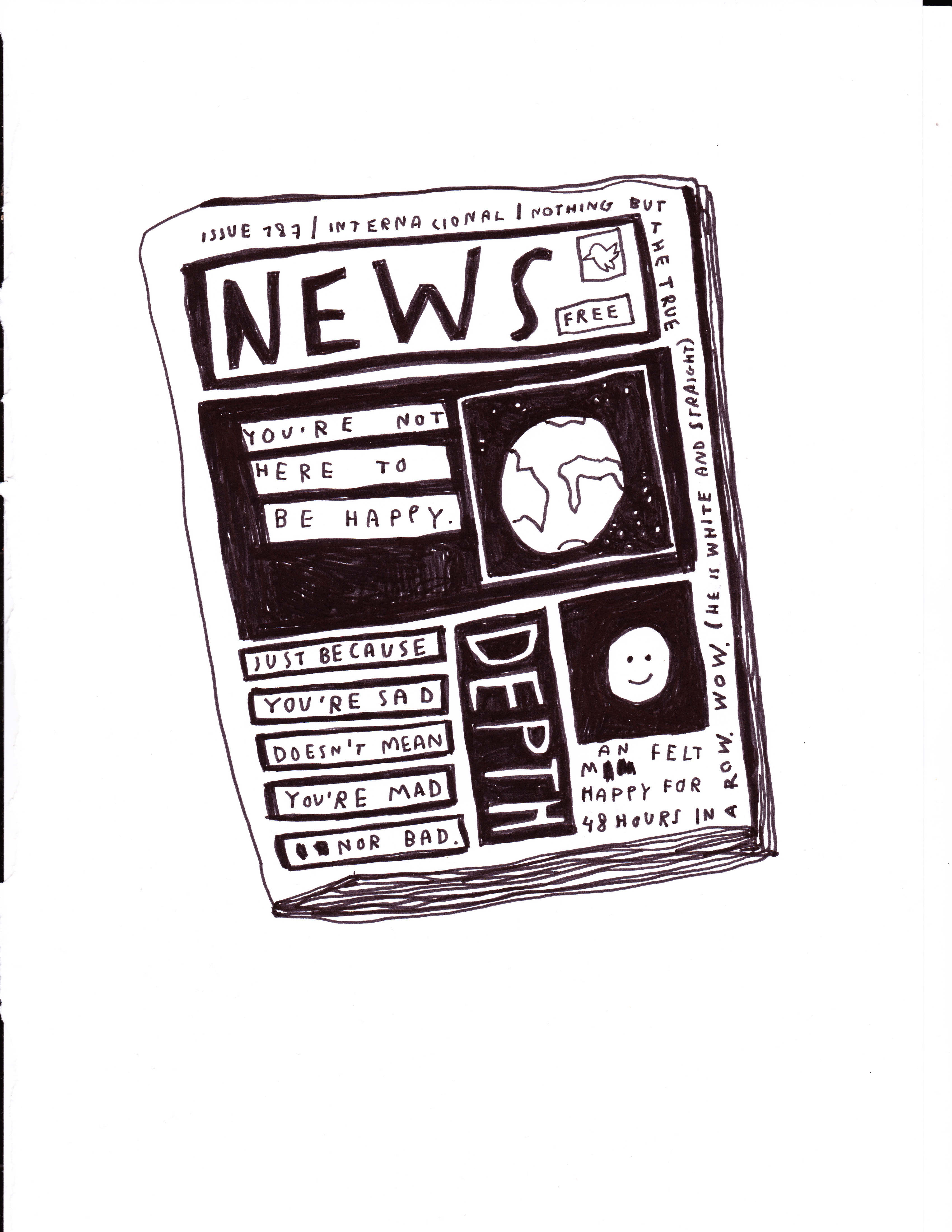 68 stupid rude drawings. 2016Ink on paper30 × 21 cm