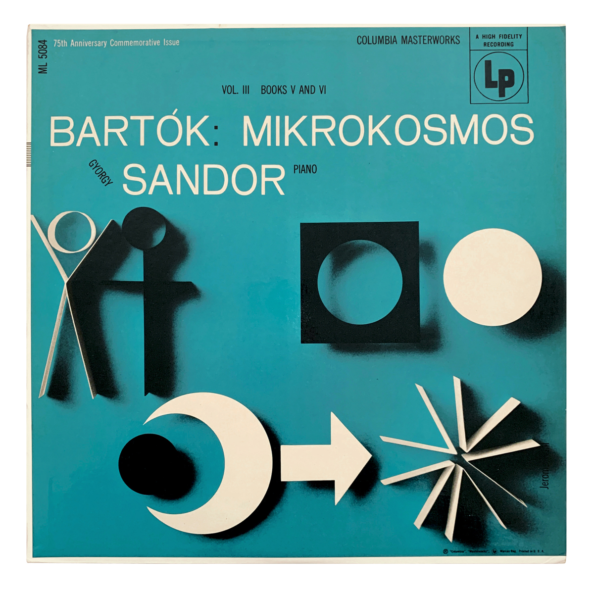 Columbia Masterworks ML 5084 Béla Bartók - Mikrokosmos, books V and VI György Sándor Design: Jerome Kühl (credited)