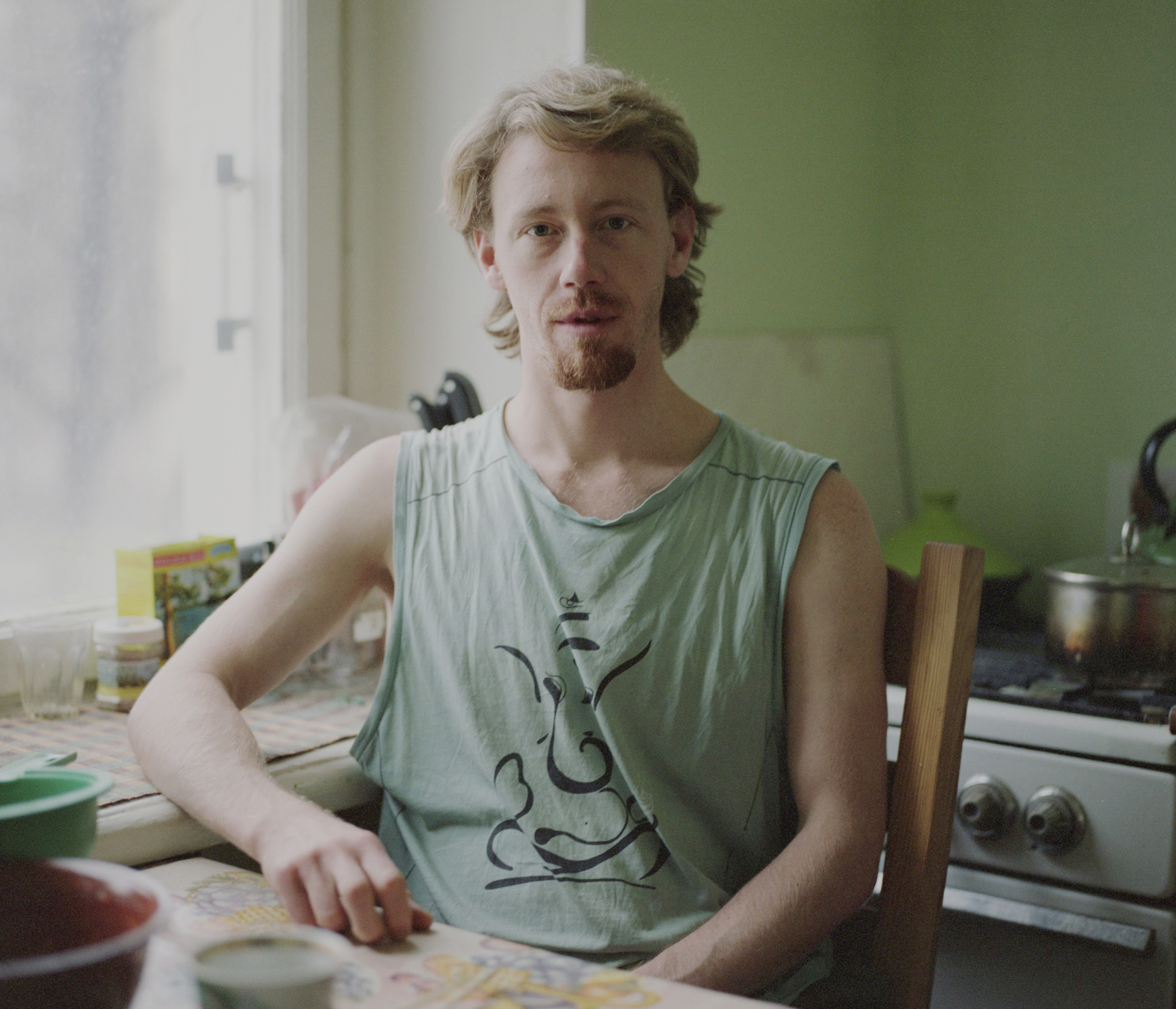 Aleksiey in his kitchen, St Petersburg, 2016