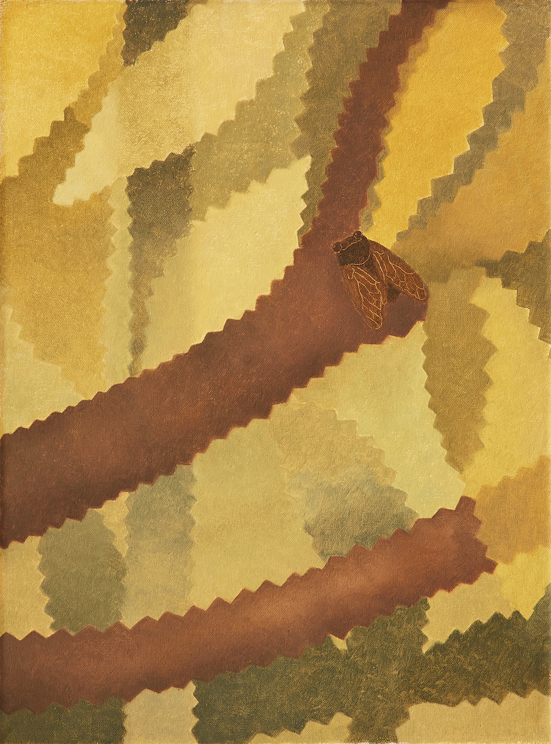 "O canto da cigarra", 2025, óleo sobre tela