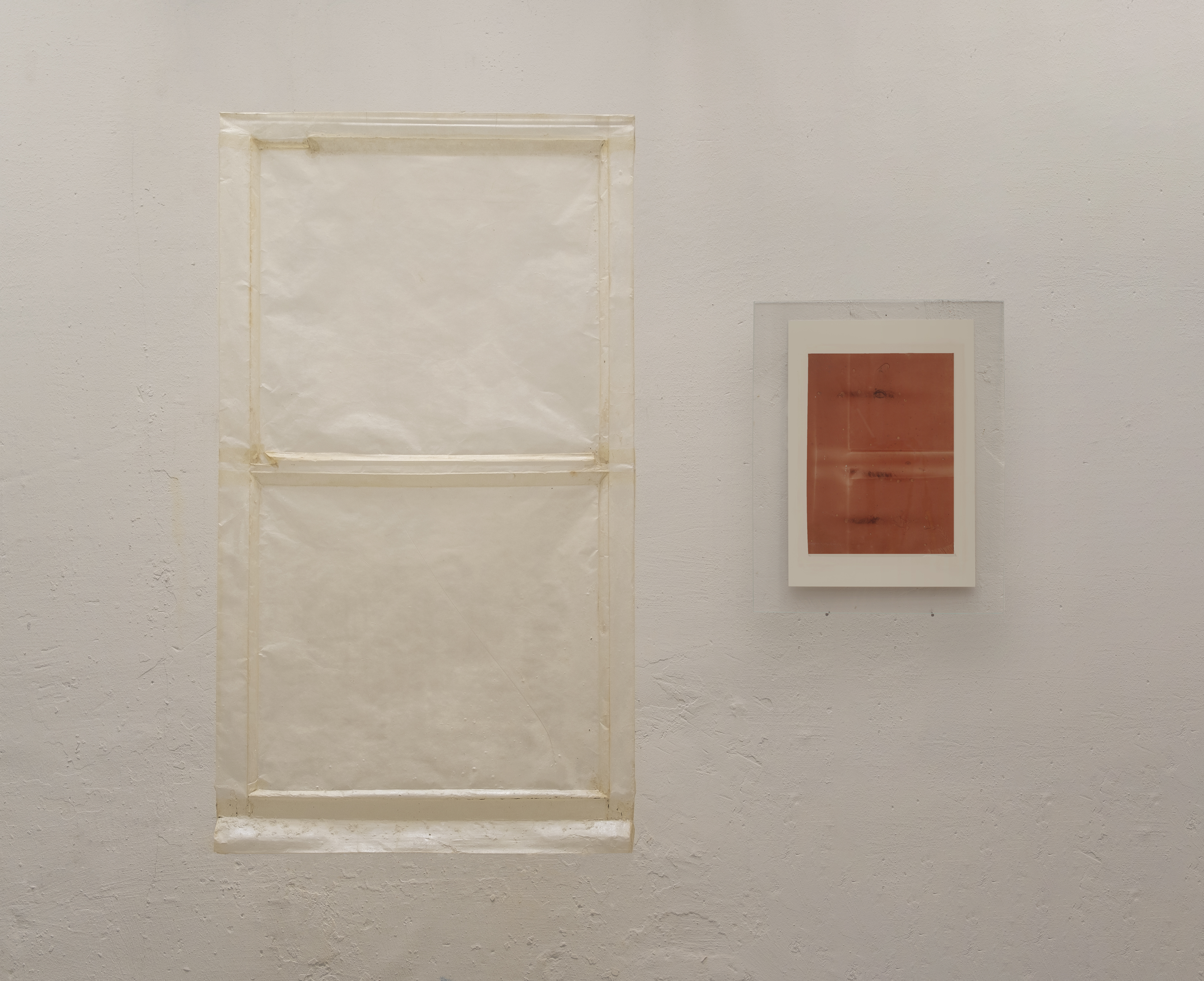 Window Diptych, paper and photogram on gelatine, 126x134x5 cm