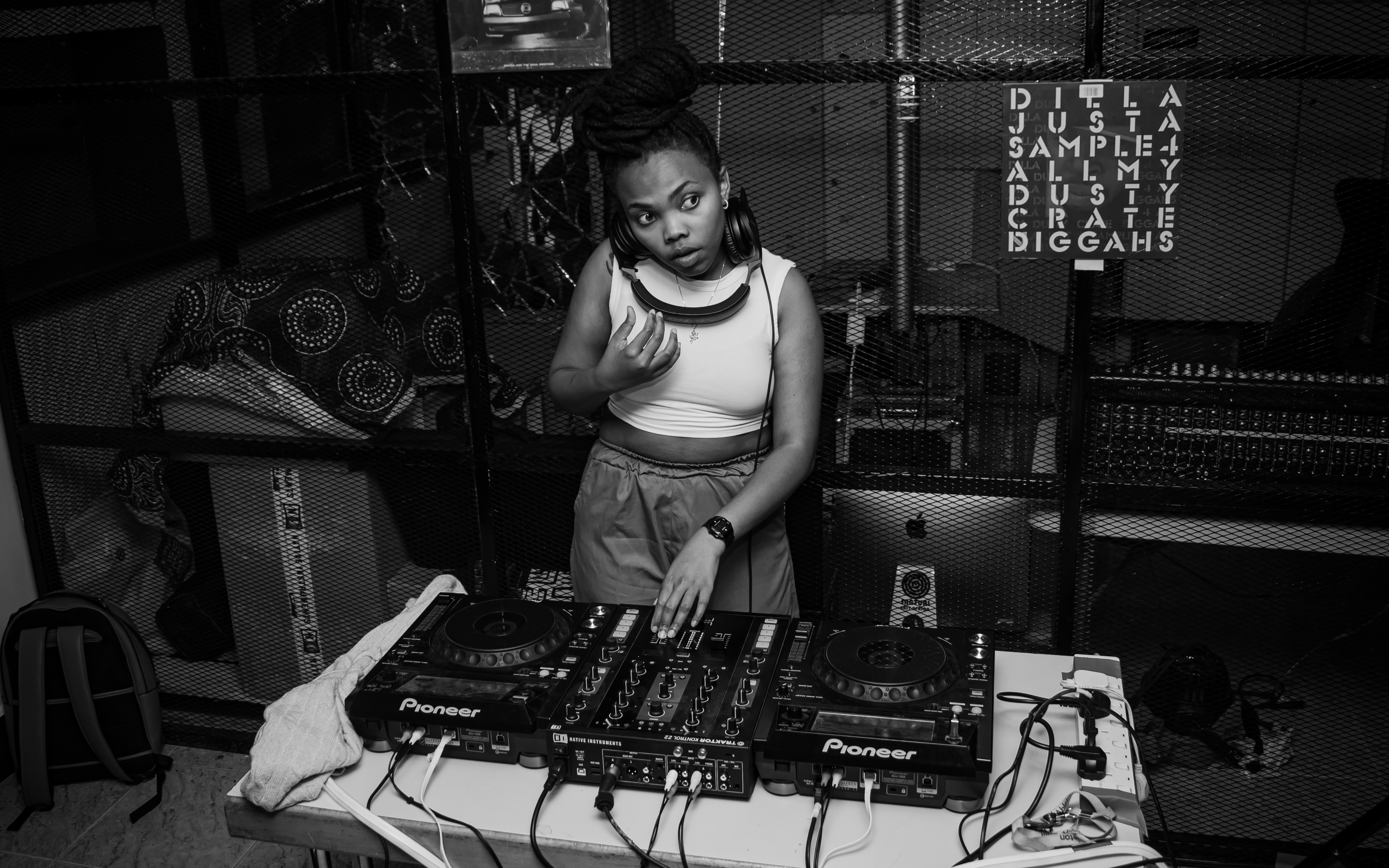 DJ IV performs at the launch of Janice Iche's album