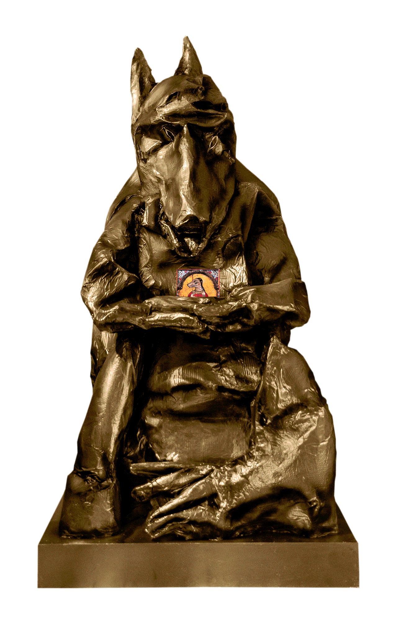 The Txakurra Oraclemailbox-sculpture with writeable postcards, mixed media, 132x246x132cm, 2018