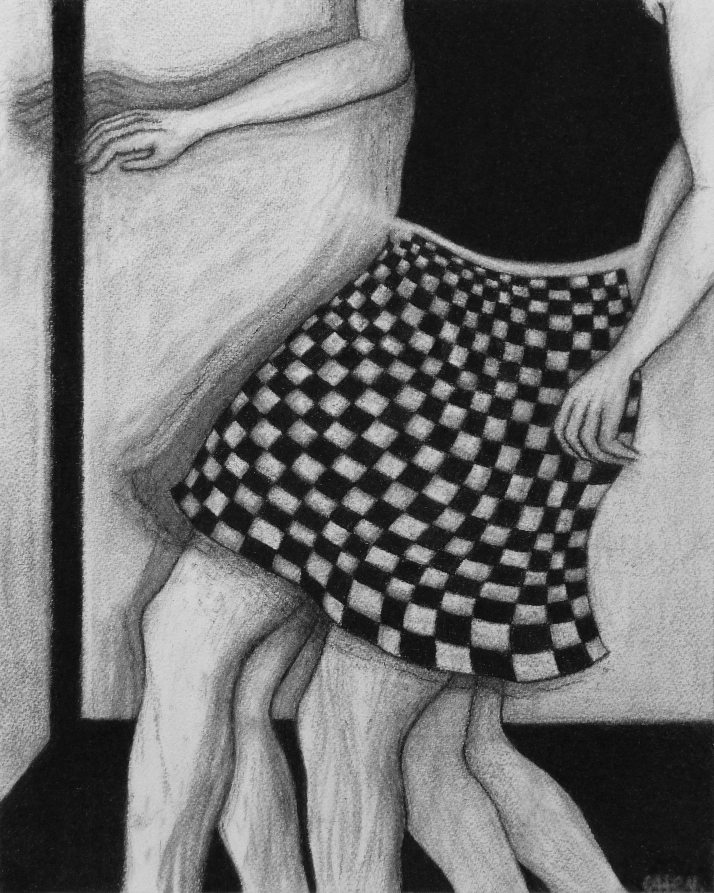 houtskool op papier, 40 x 32 cm, 2022 [collectie Henk van der Reijd]