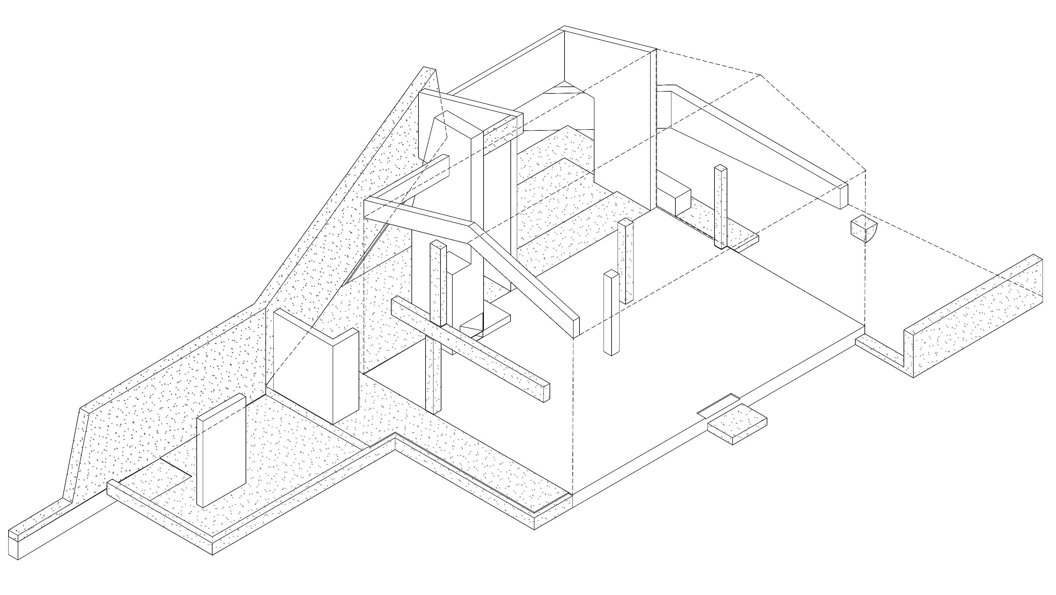 schéma structurelle de la villa, Guethary