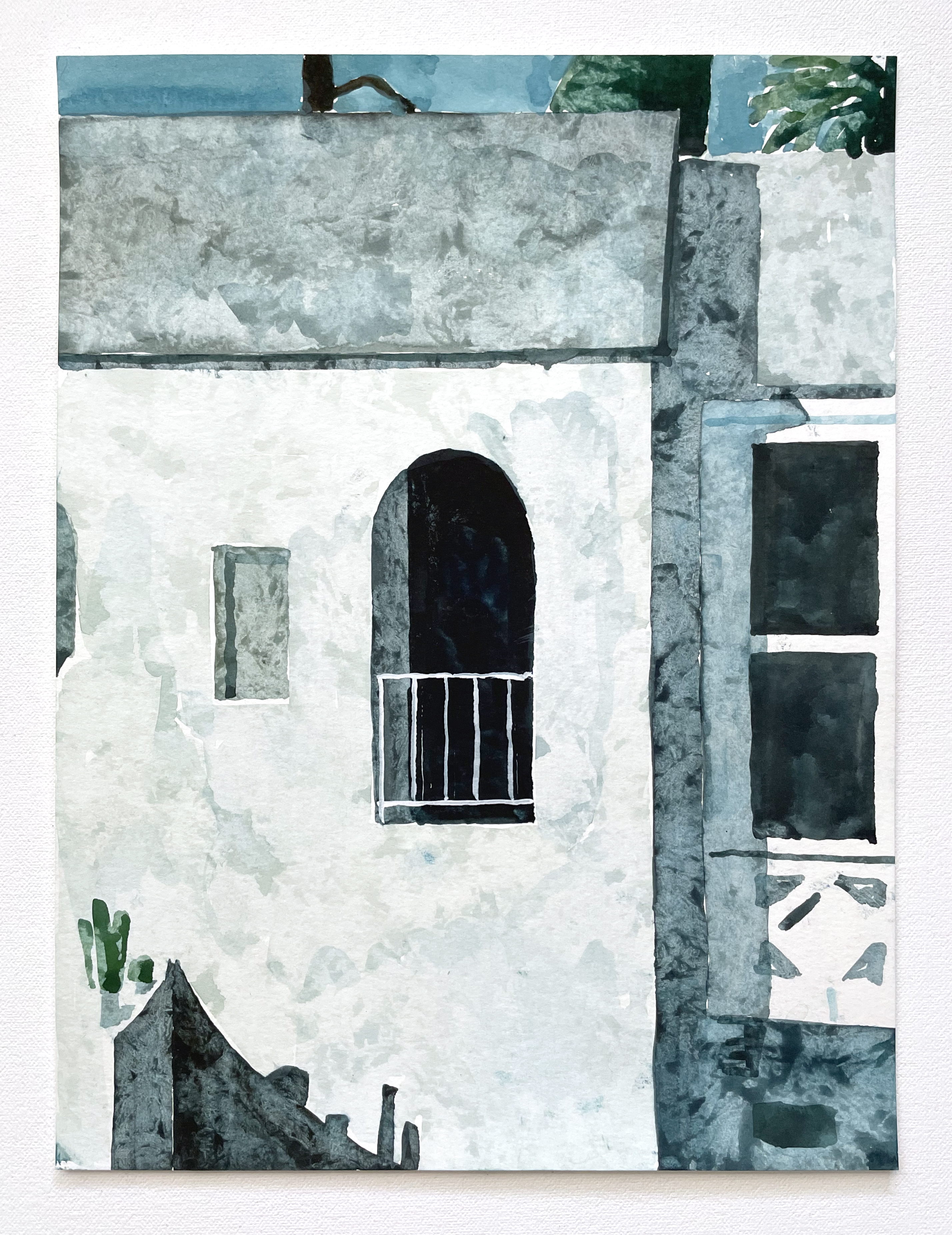 "MOV 23" gouache on paper, 12 x 9 in., 2021