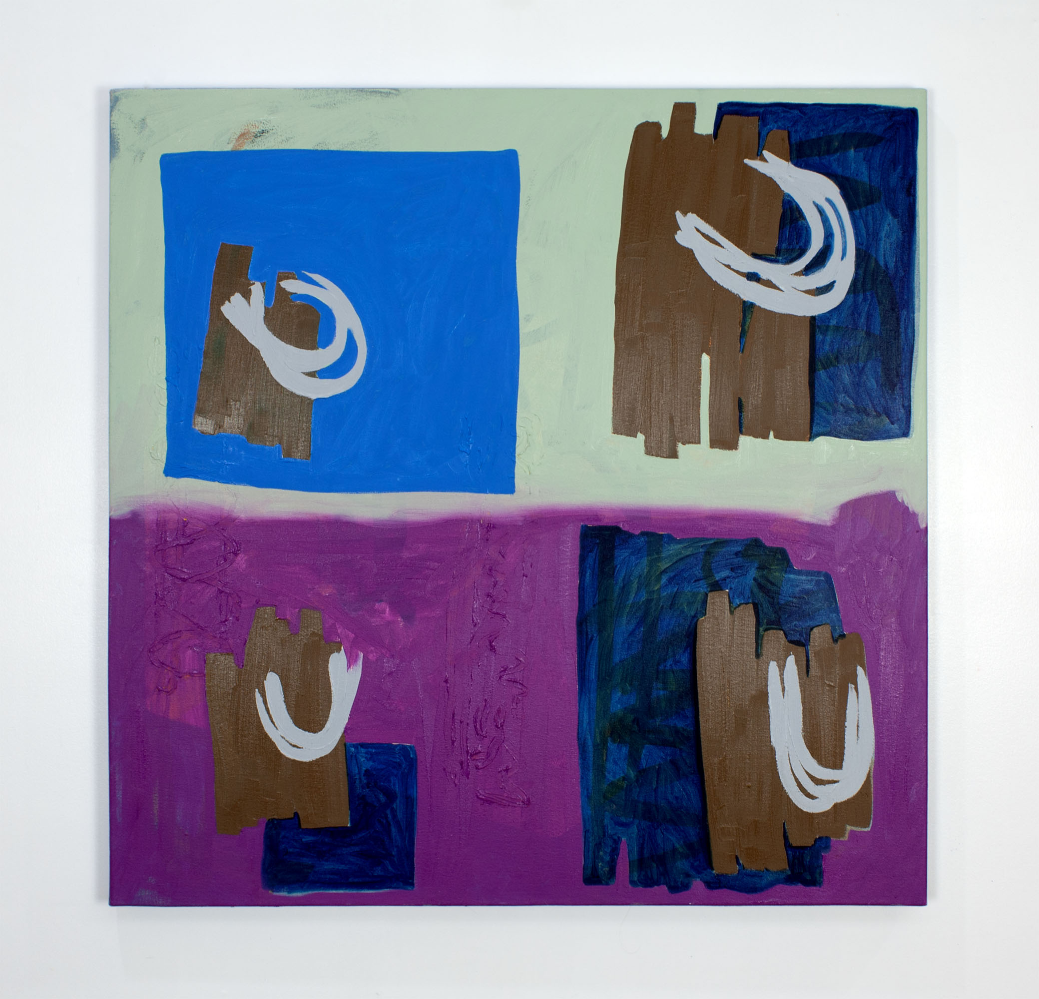 "Divided, Laid", 2023, oil on canvas, 36x36 in