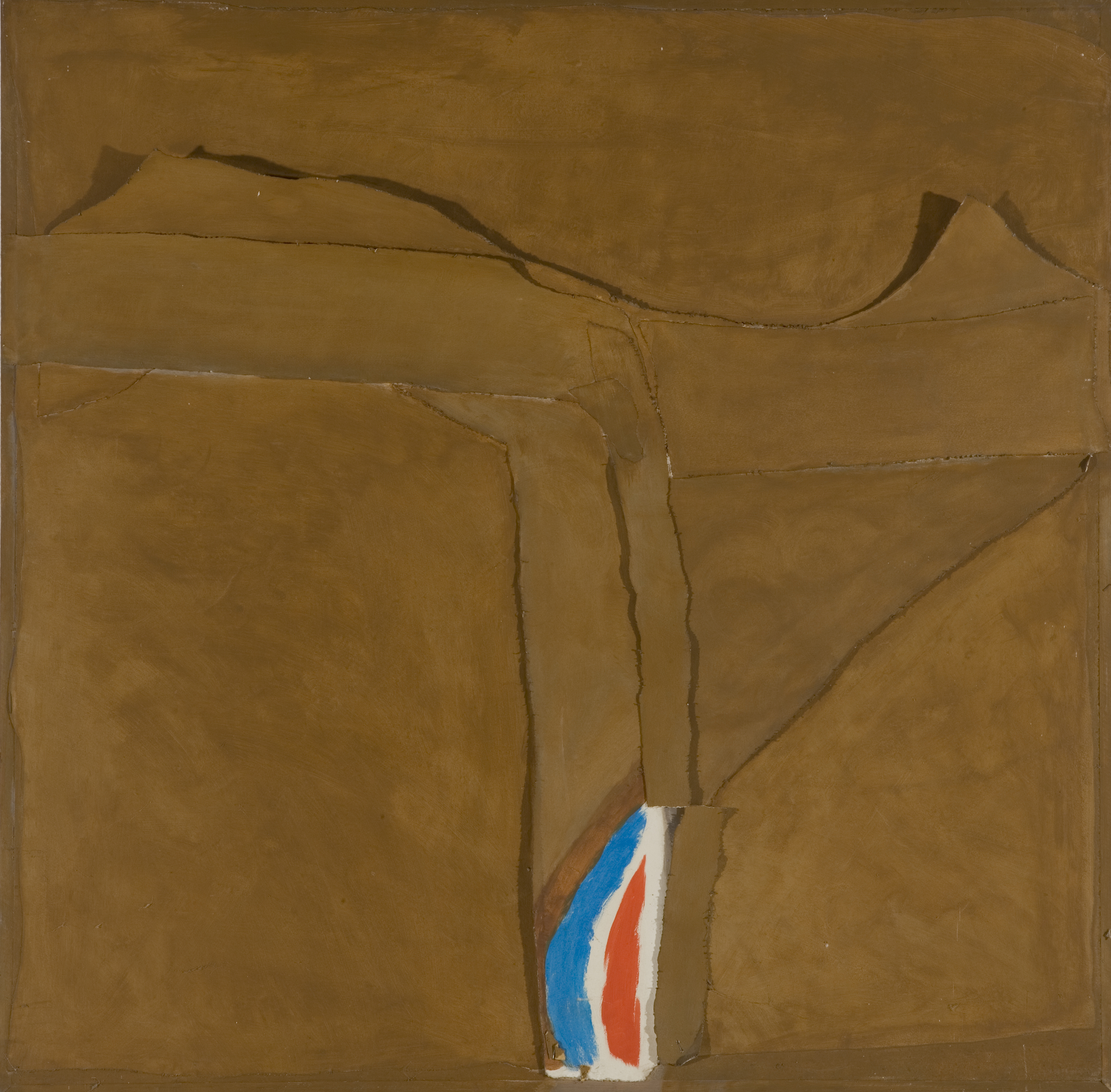 Canvas and Collage on Board 1980's  4' x 4' SOLD