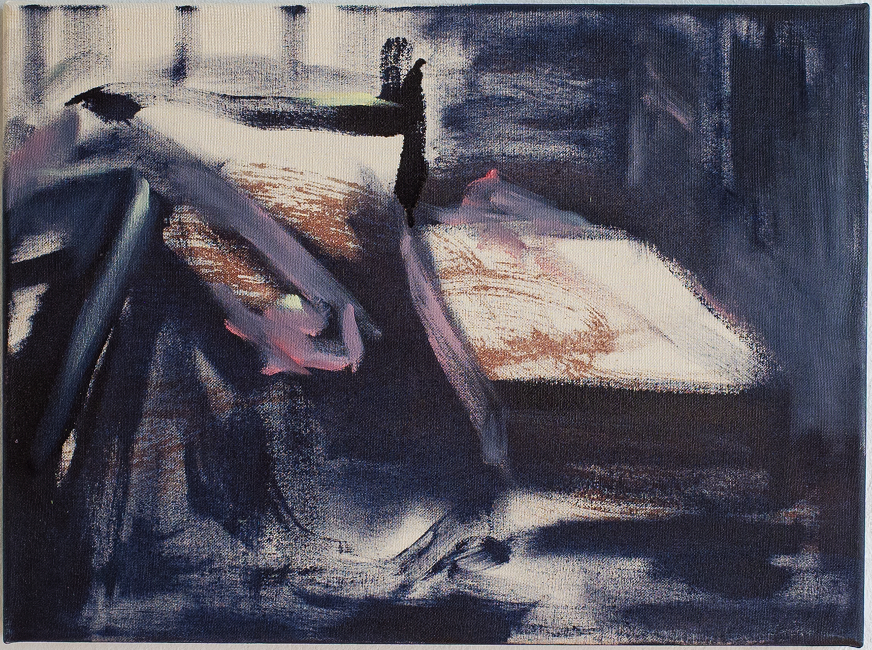 To Y, at the night of full moon, 2019, oil on canvas, 36x48cm