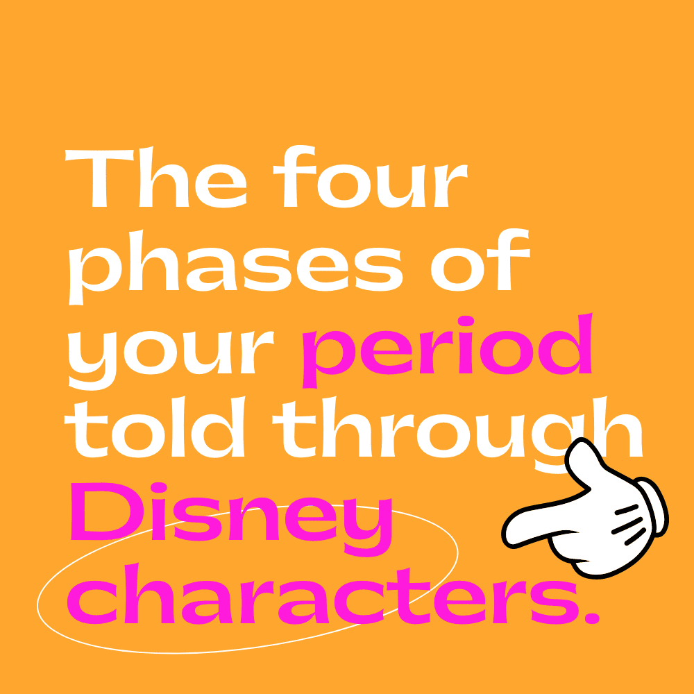Disney characters as PMS stages