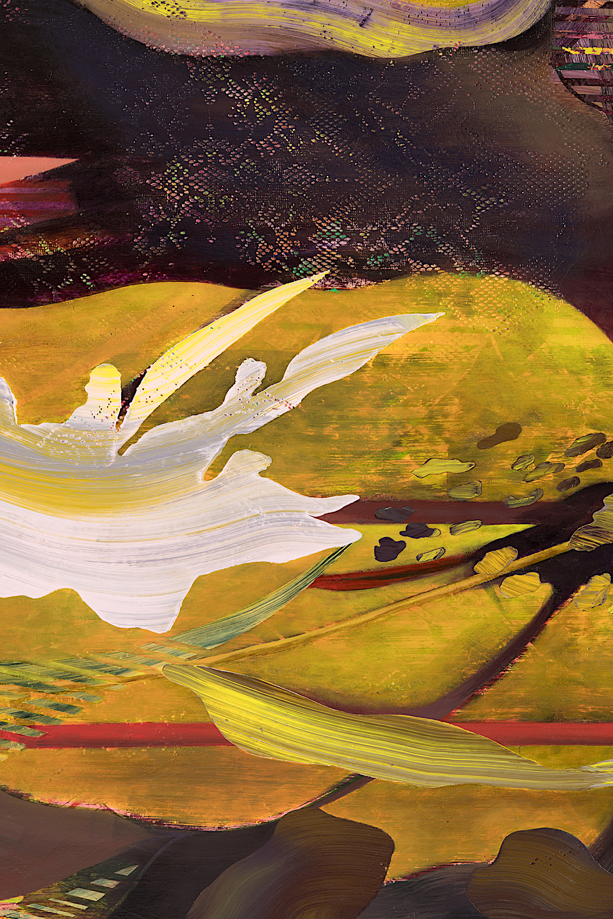  Kim Benson, detail: To The End of Love, 2018, 60 x 84", oil on canvas