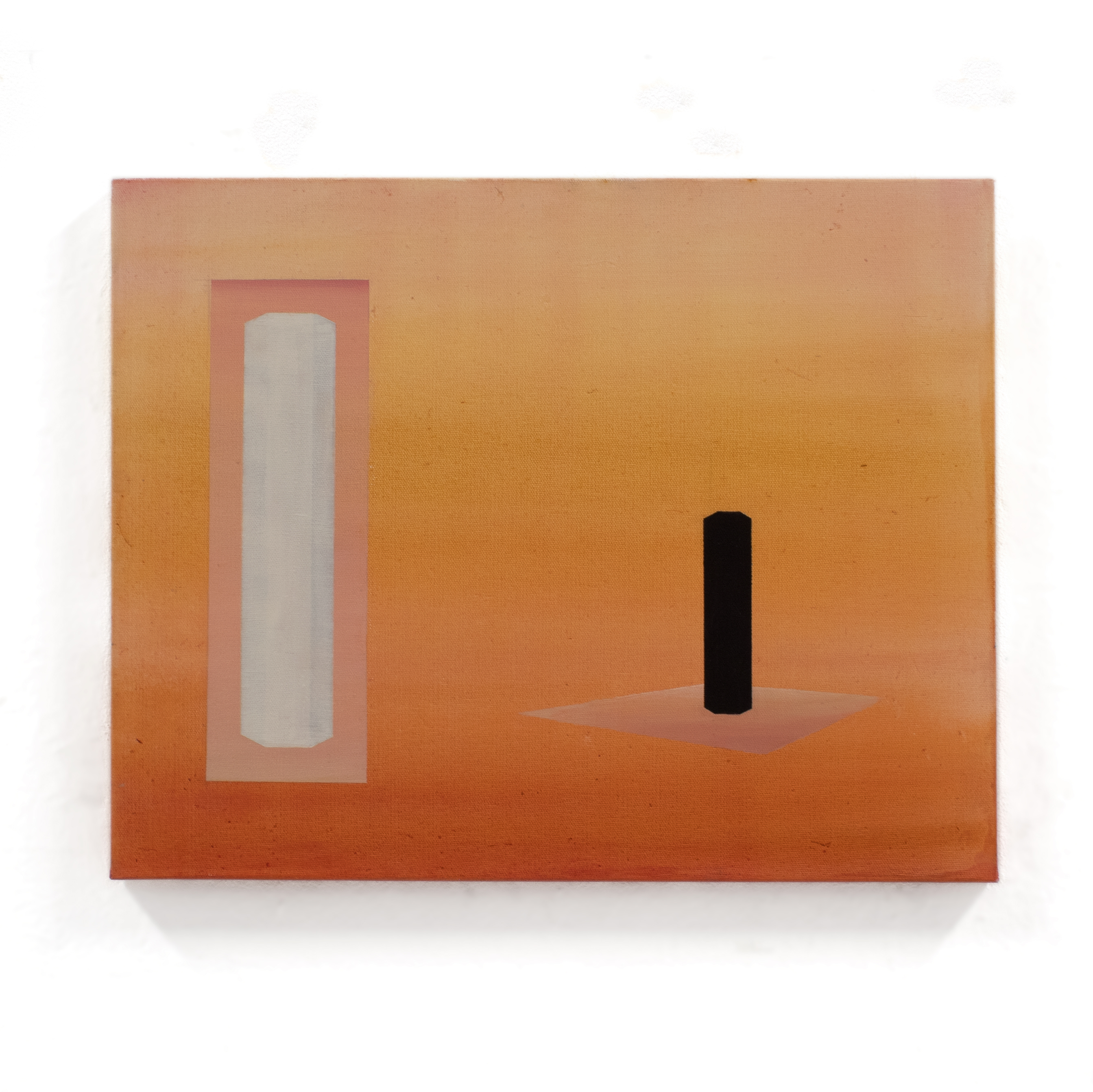Ext. Columns – Dawn. 2021. Oil on canvas. 20 x 16 inches.