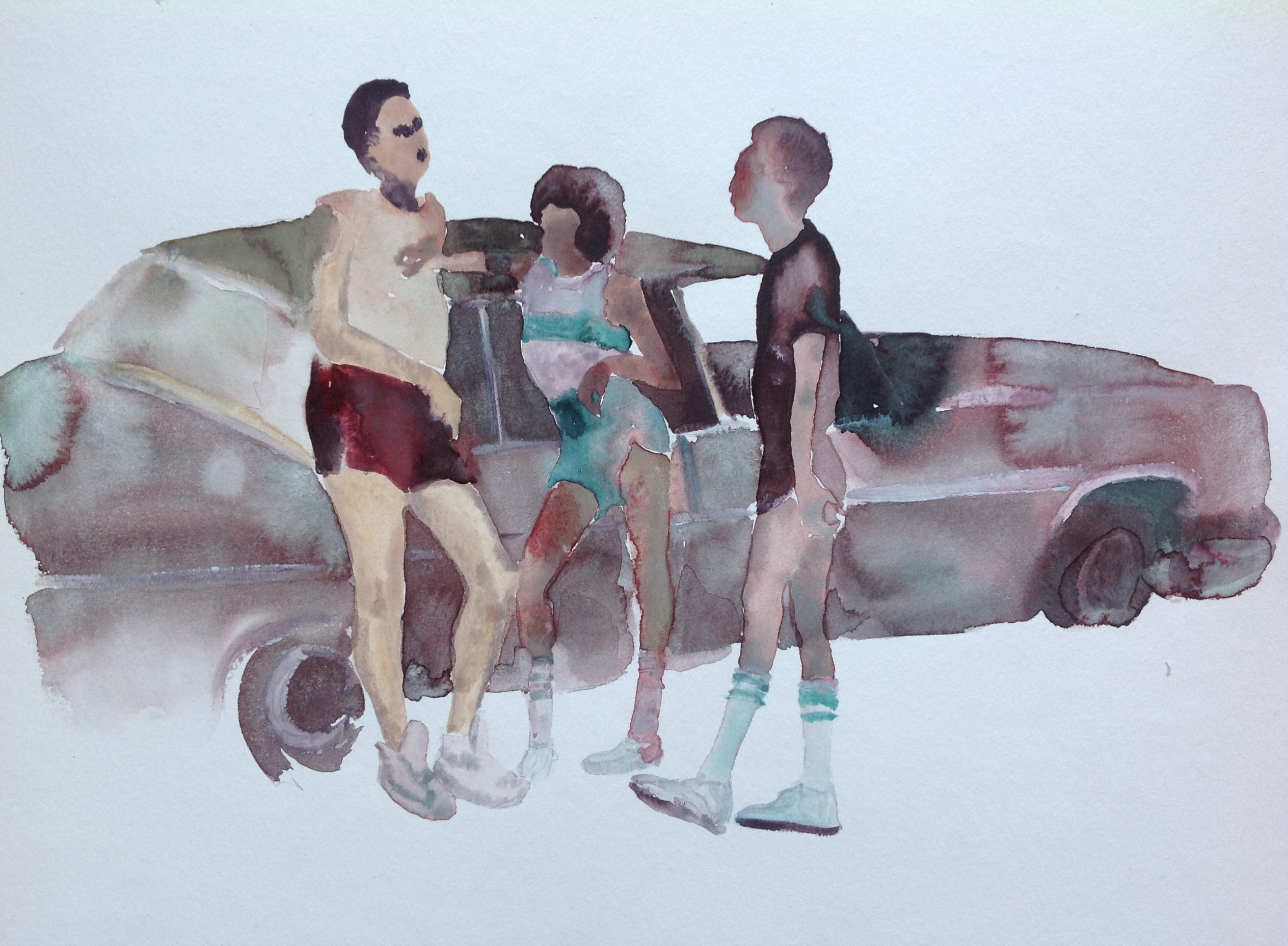 On the block2, aquarelle, 30x40cm, 2016