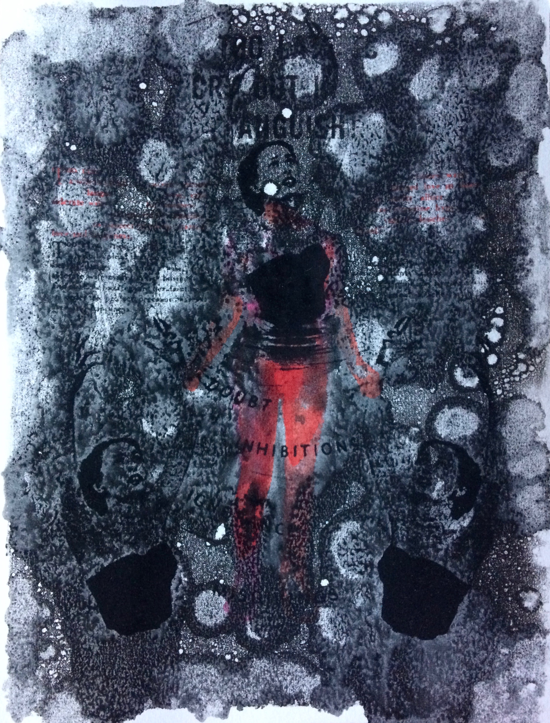 Drowning in Lysol, III (screenprint, monotype)