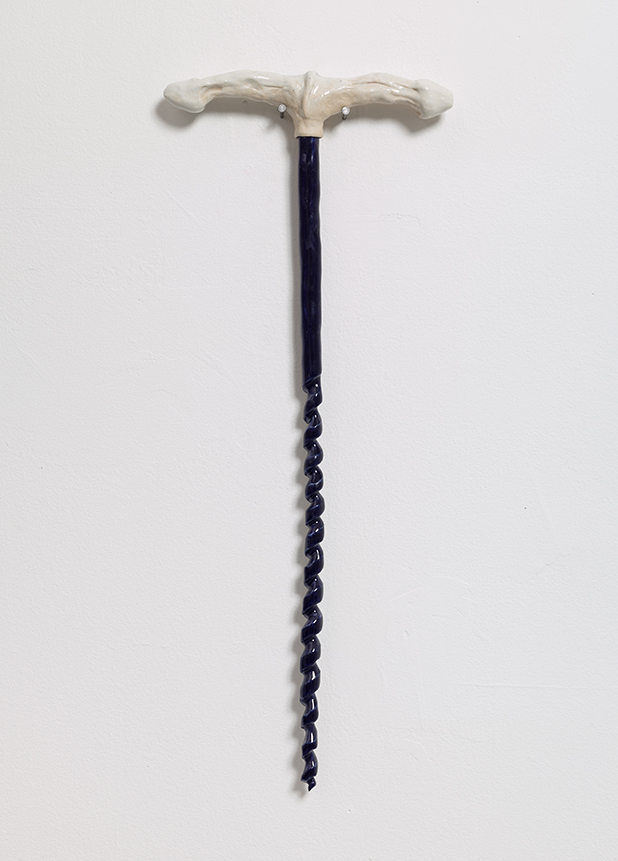 Intruder Study VI ; 2017 ; 62 x 20 x 3 cm ; 24½ x 8 x 1¼ inches ; partially salt glazed ceramics