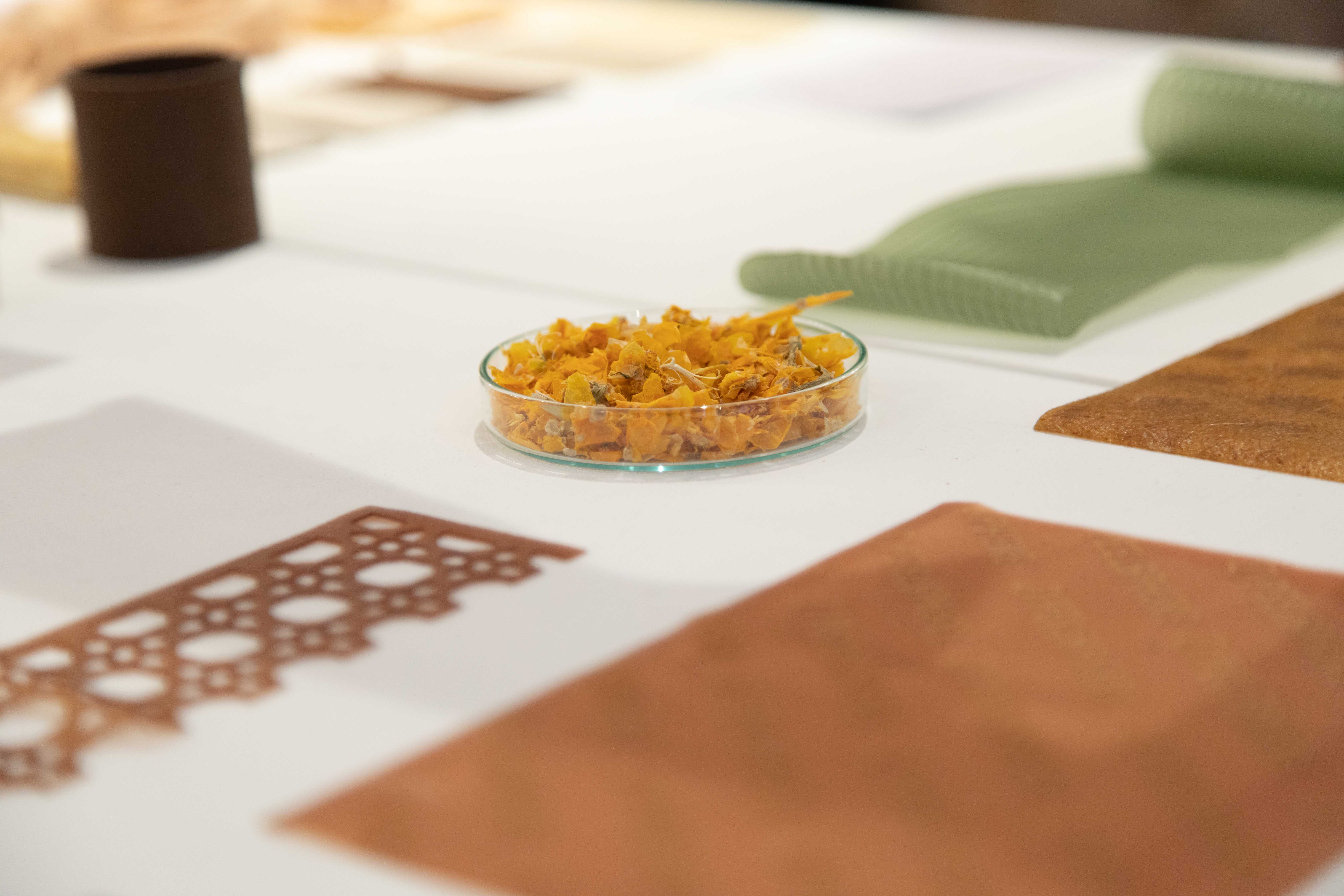 PEELSPHERE material sheets, Syntropia materiał samples