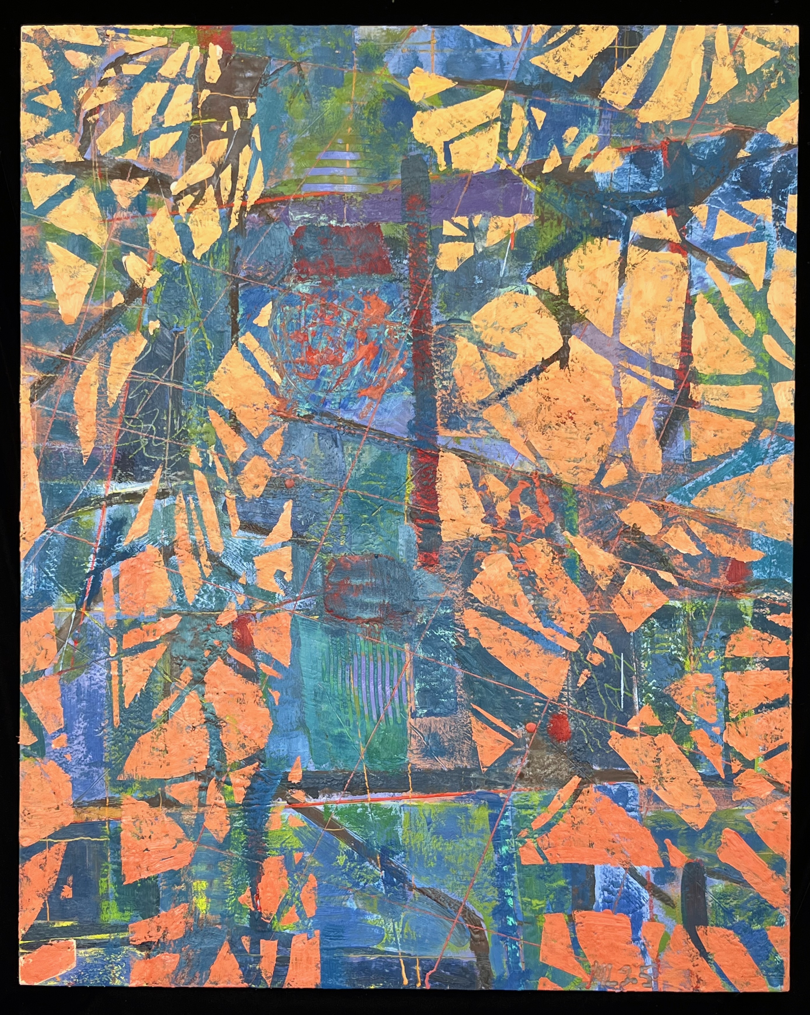 Resolution. 2025. encaustic on panel. 30" X 24"