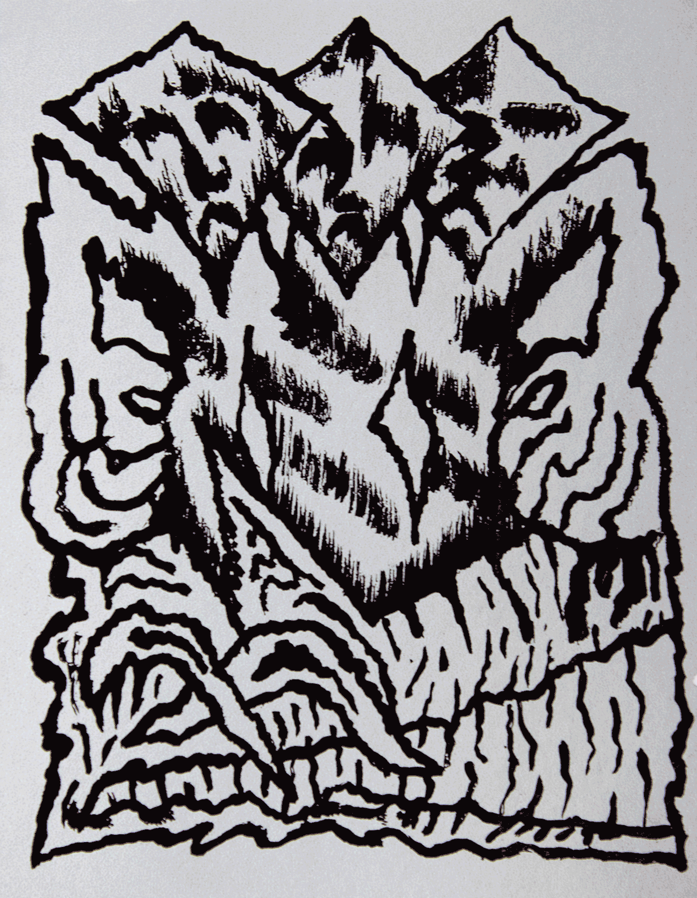 Grattaprint MINIscratchable screen print on paper, printed by Gate 44, 11x14cm, 2025 · info