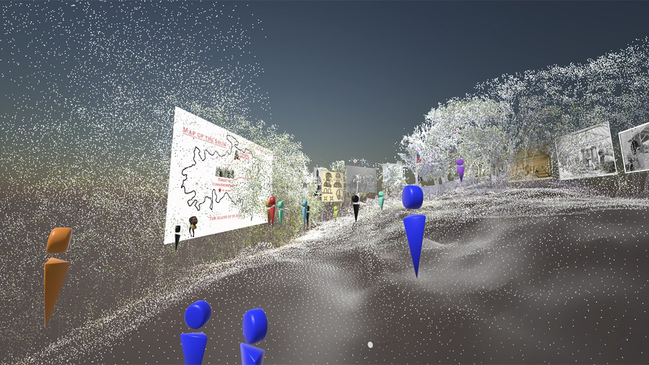 [Avatars in the virtual theater space]Pictures by Simon Boas